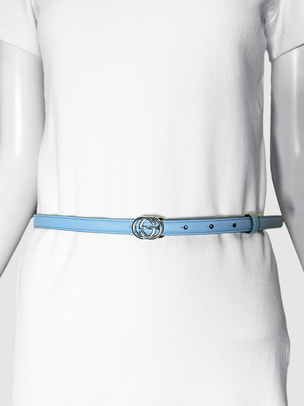 Moon GG Narrow Leather Belt