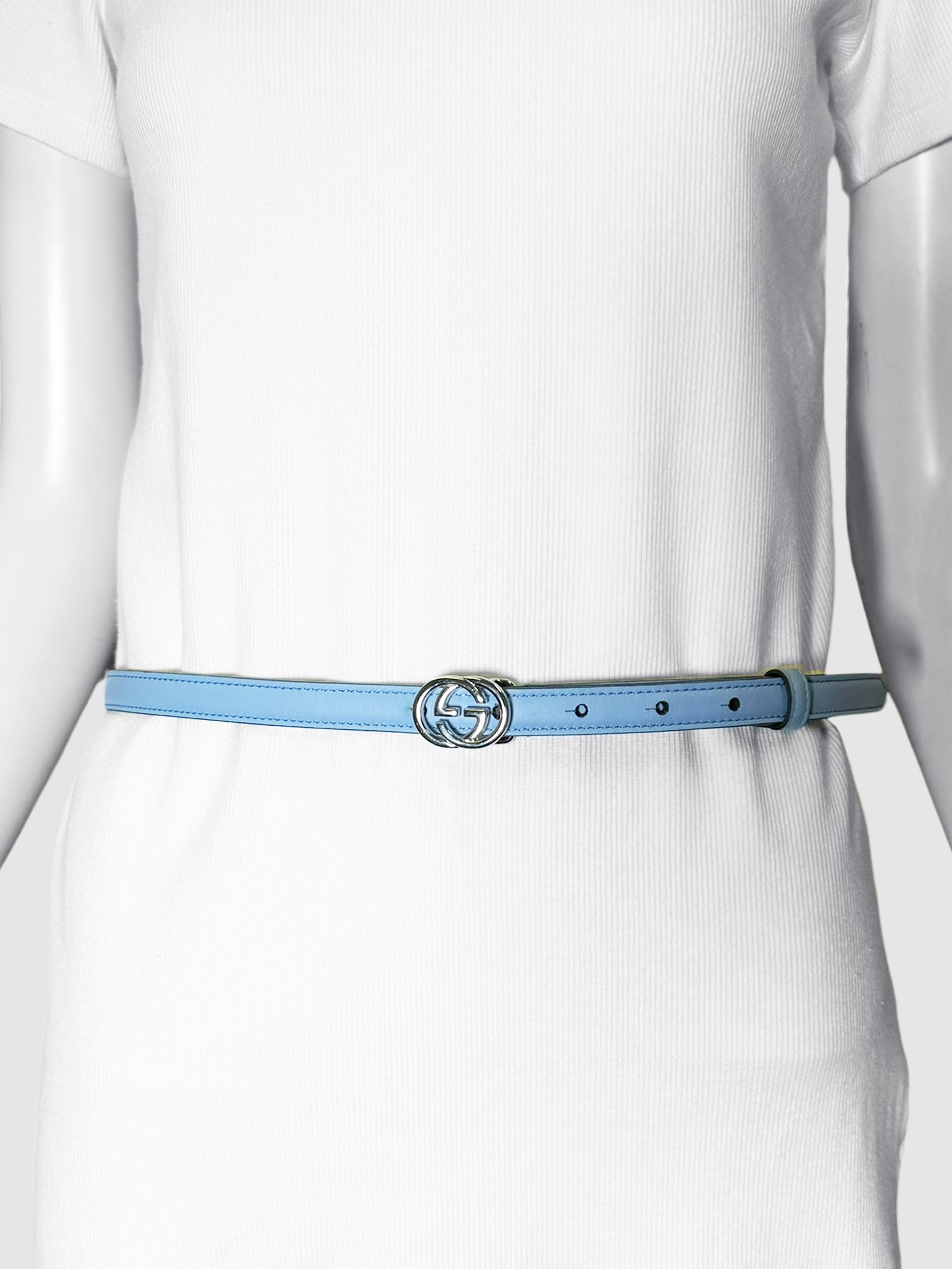 Moon GG Narrow Leather Belt