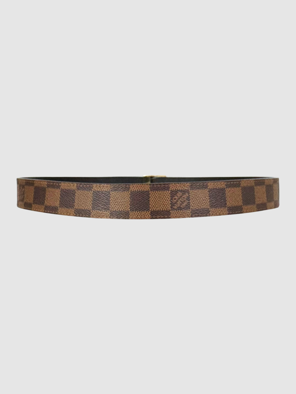 Damier Ebene Logo Belt