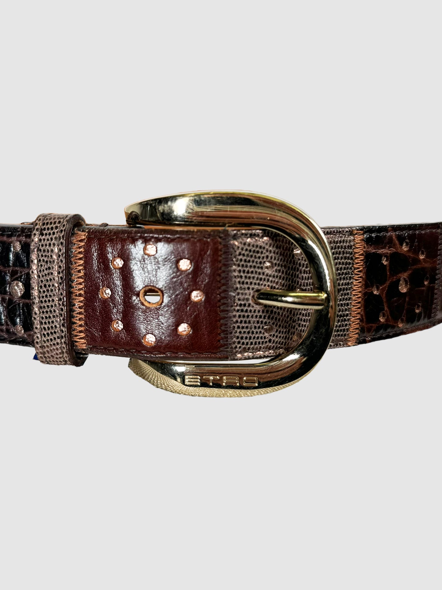 Patchwork Leather Belt