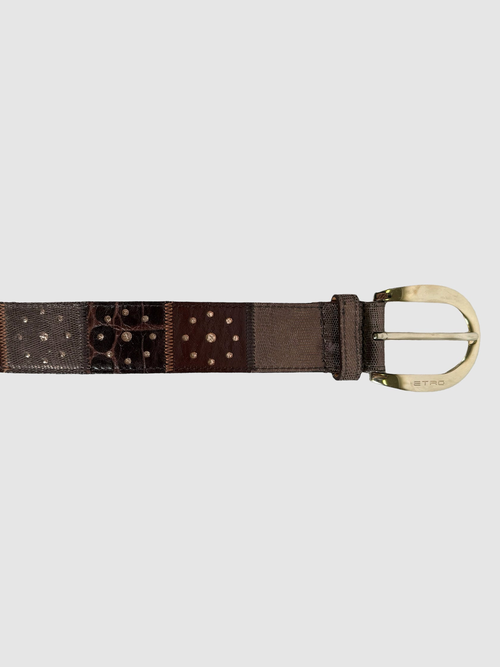 Patchwork Leather Belt