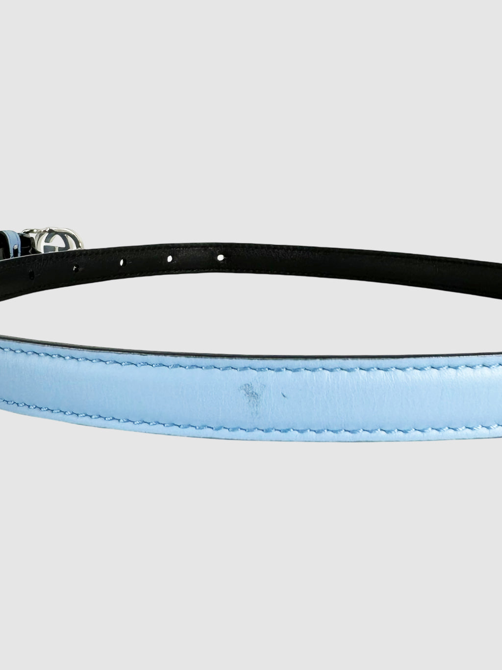 Moon GG Narrow Leather Belt