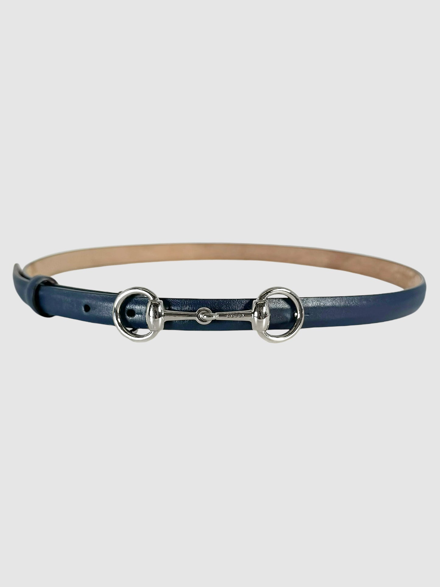 Horsebit Narrow Leather Belt