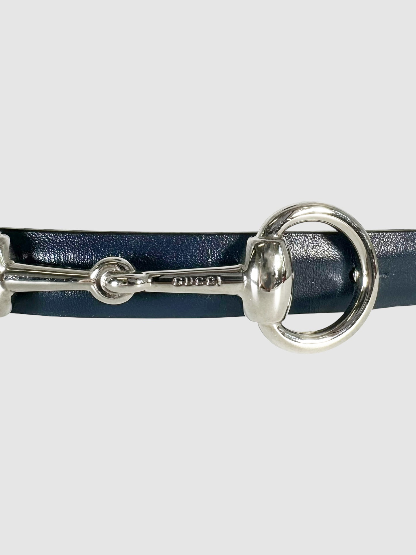 Horsebit Narrow Leather Belt