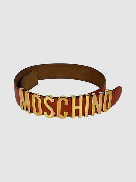 Moschino Leather Belt - Size 40