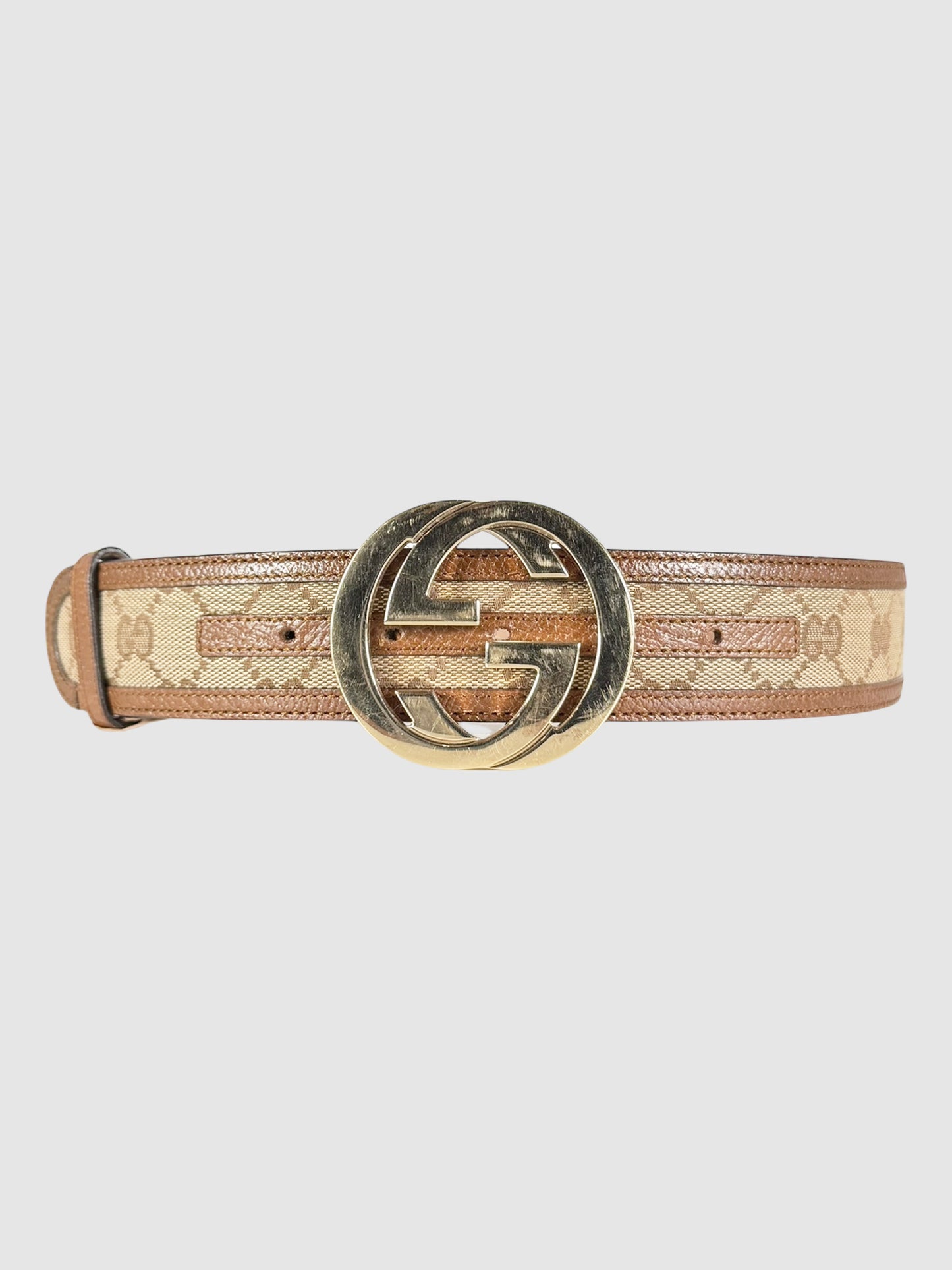 Interlocking G Monogram Canvas Belt