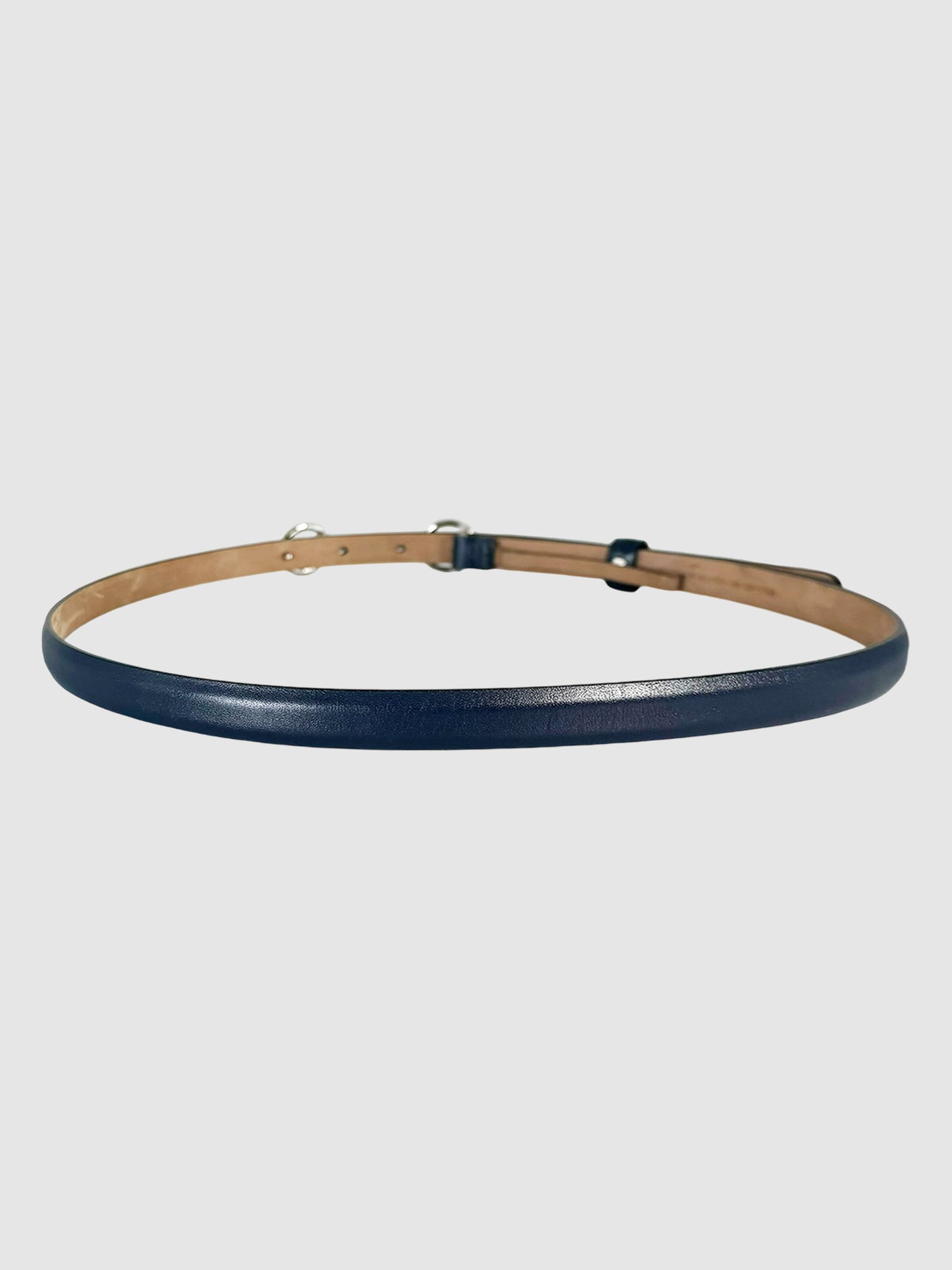 Horsebit Narrow Leather Belt