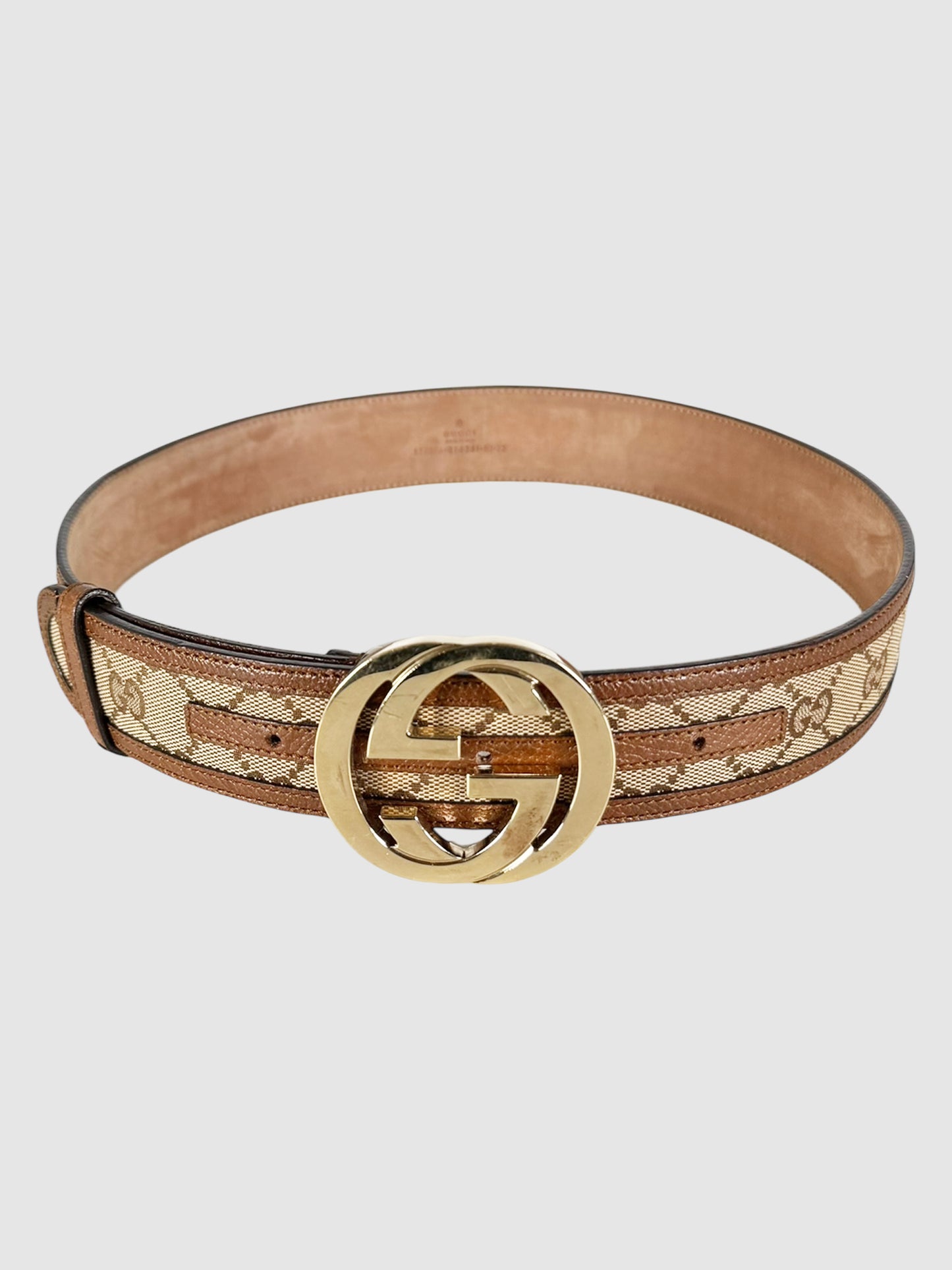 Interlocking G Monogram Canvas Belt