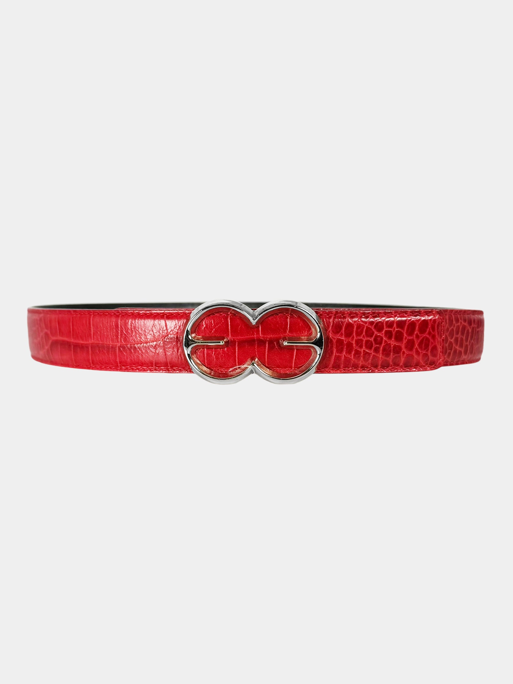 Reptile Embossed Leather Belt