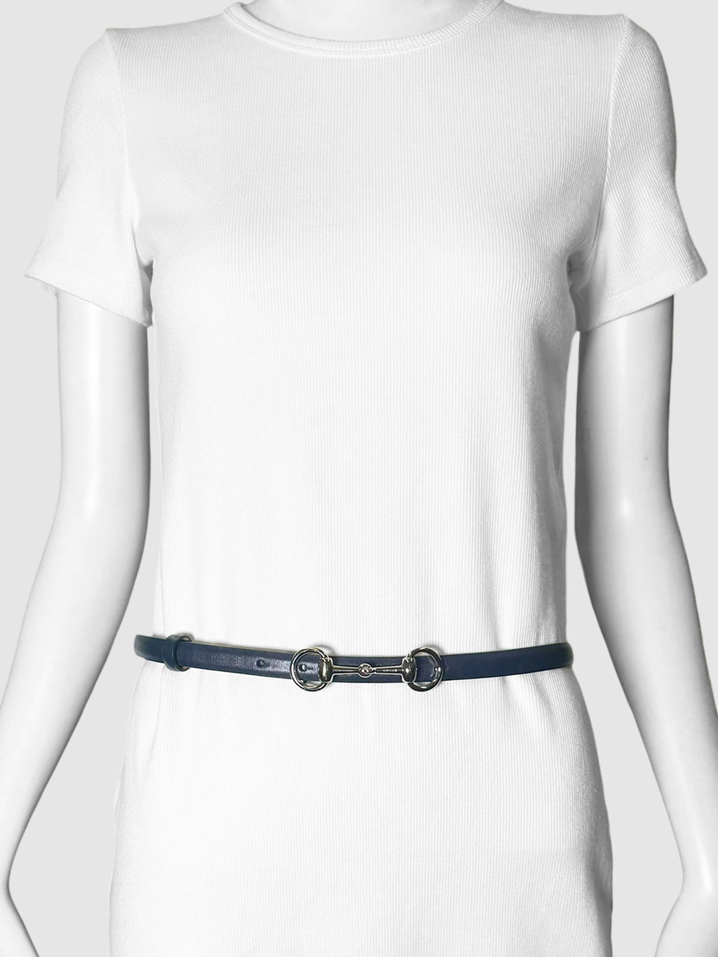 Horsebit Narrow Leather Belt