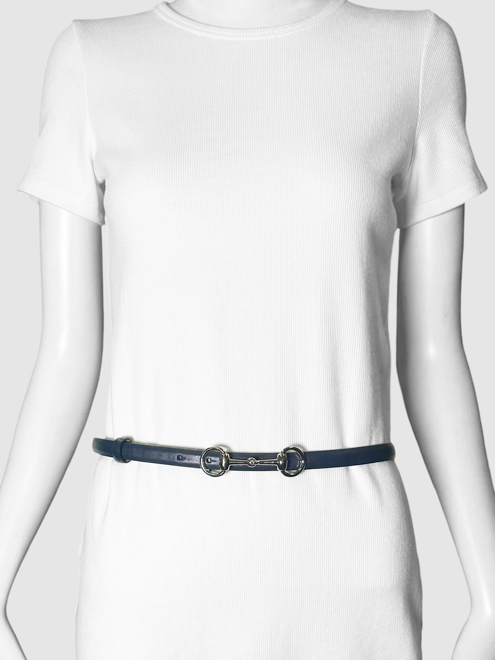 Horsebit Narrow Leather Belt