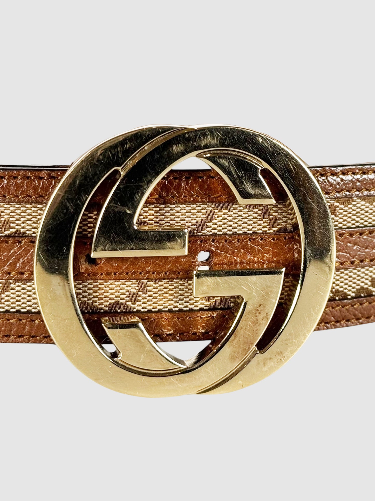 Interlocking G Monogram Canvas Belt