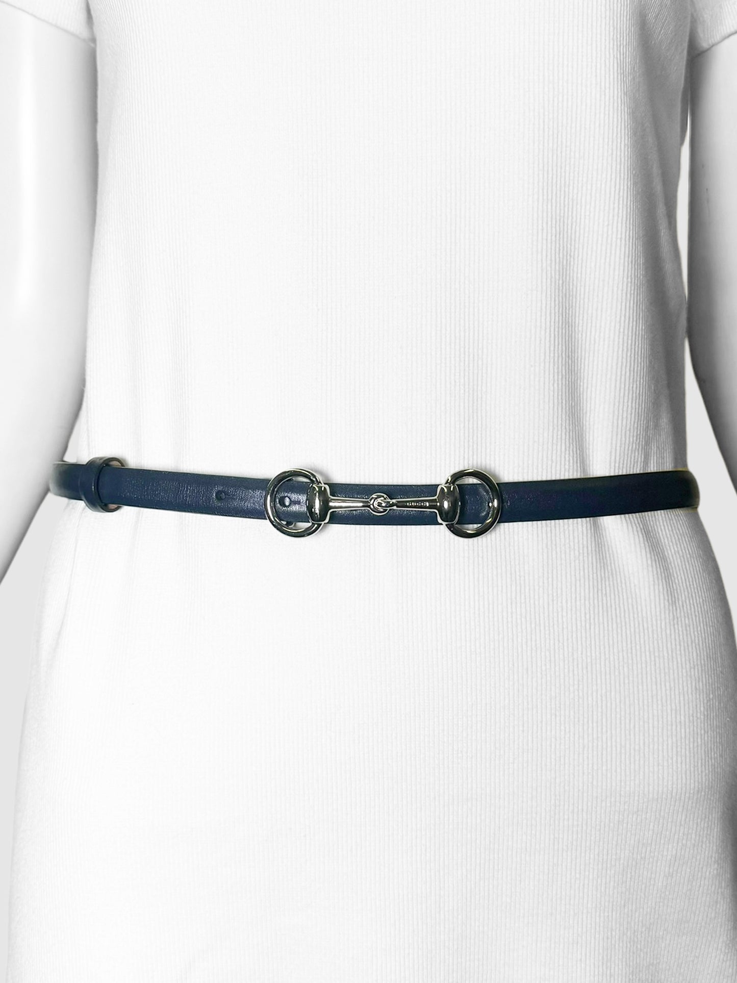 Horsebit Narrow Leather Belt