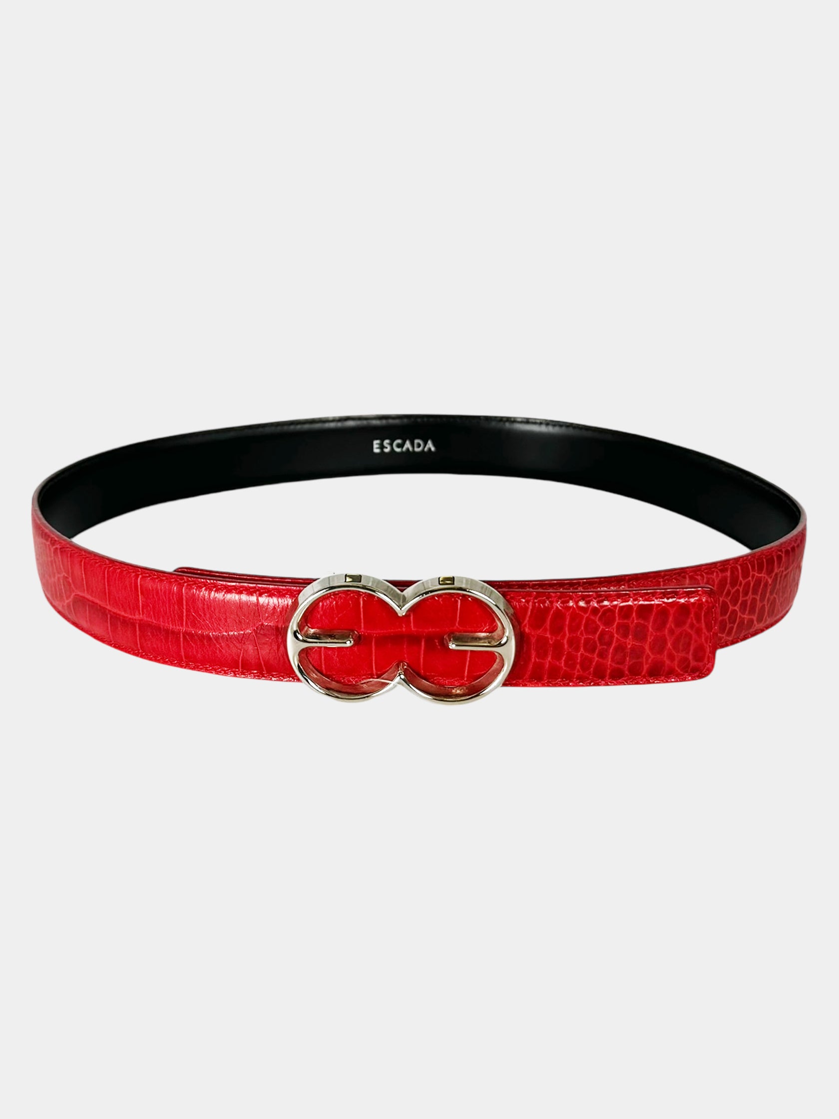 Reptile Embossed Leather Belt