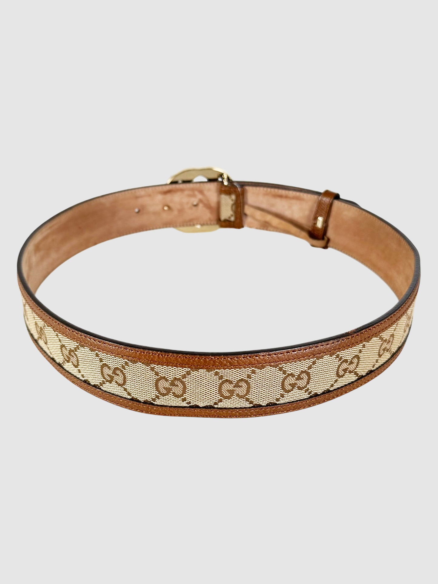 Interlocking G Monogram Canvas Belt