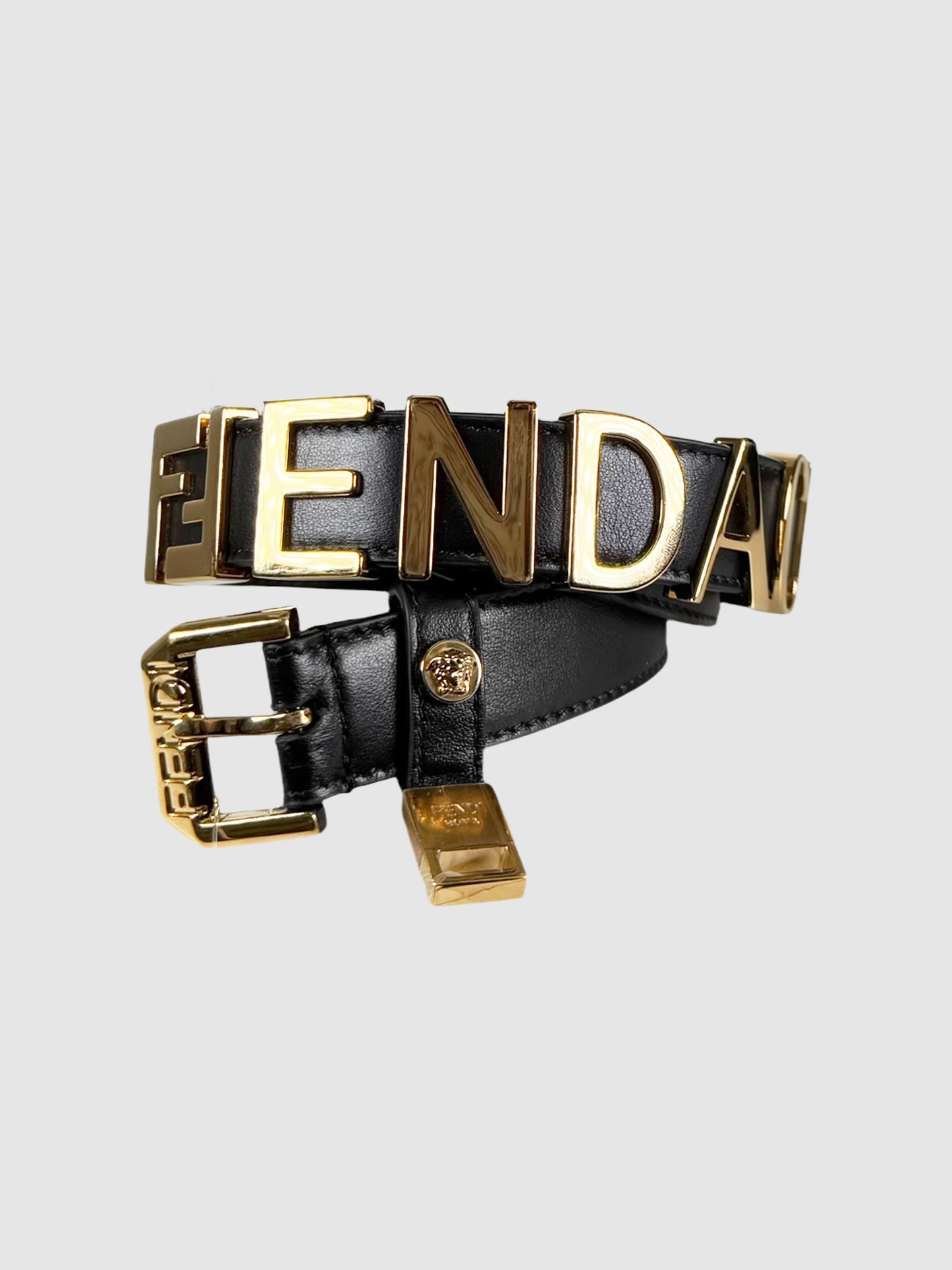 Fendace Leather Logo Belt