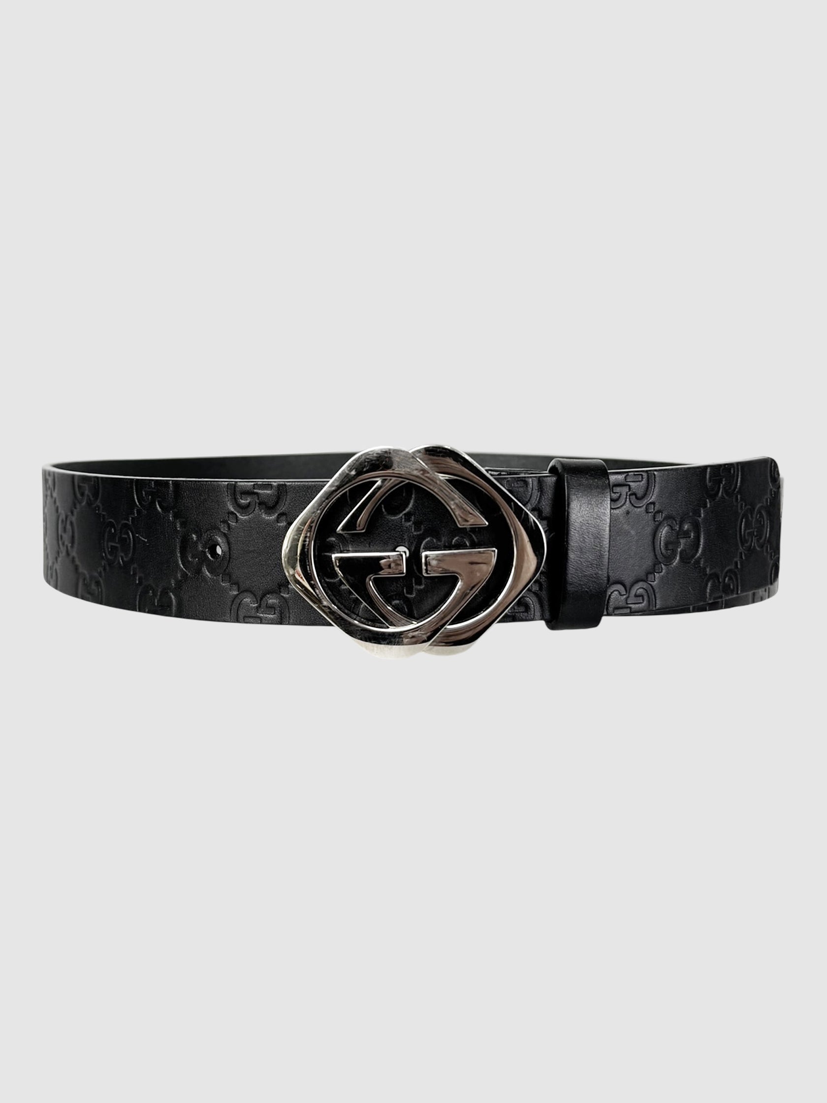 Square G Leather Belt
