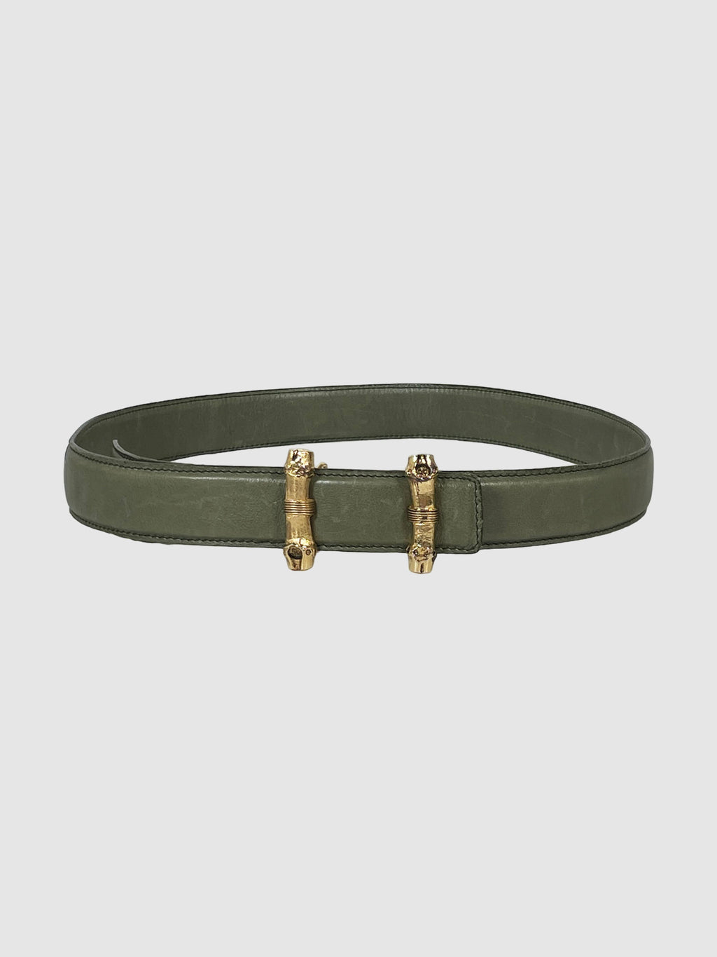 Gucci Bamboo Accent Belt - Size 32