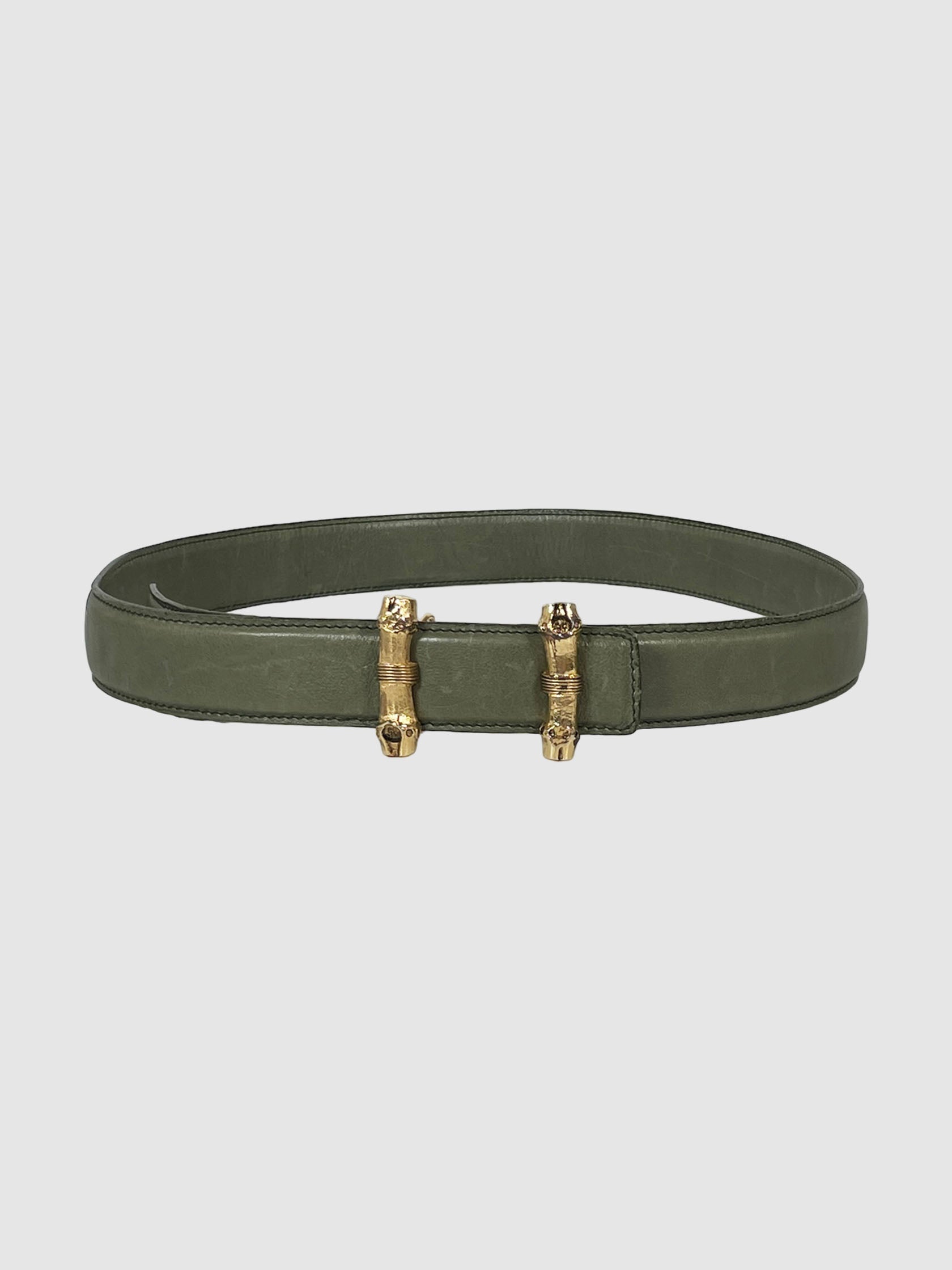 Gucci Bamboo Accent Belt - Size 32
