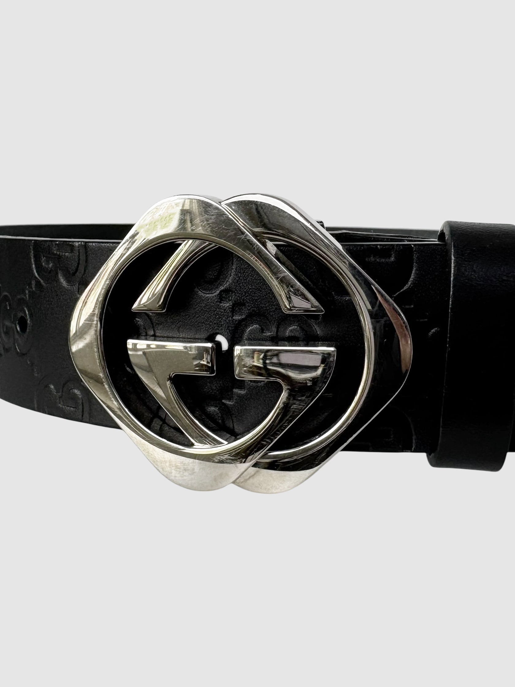 Square G Leather Belt
