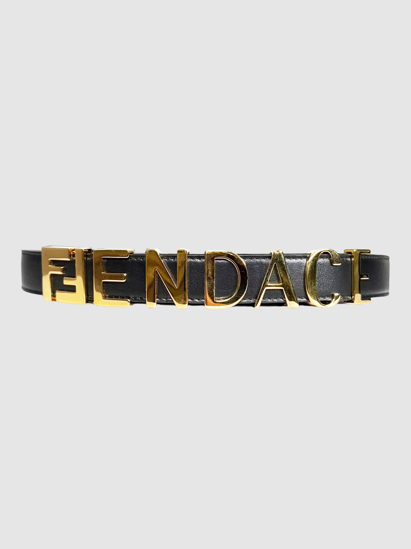 Fendace Leather Logo Belt