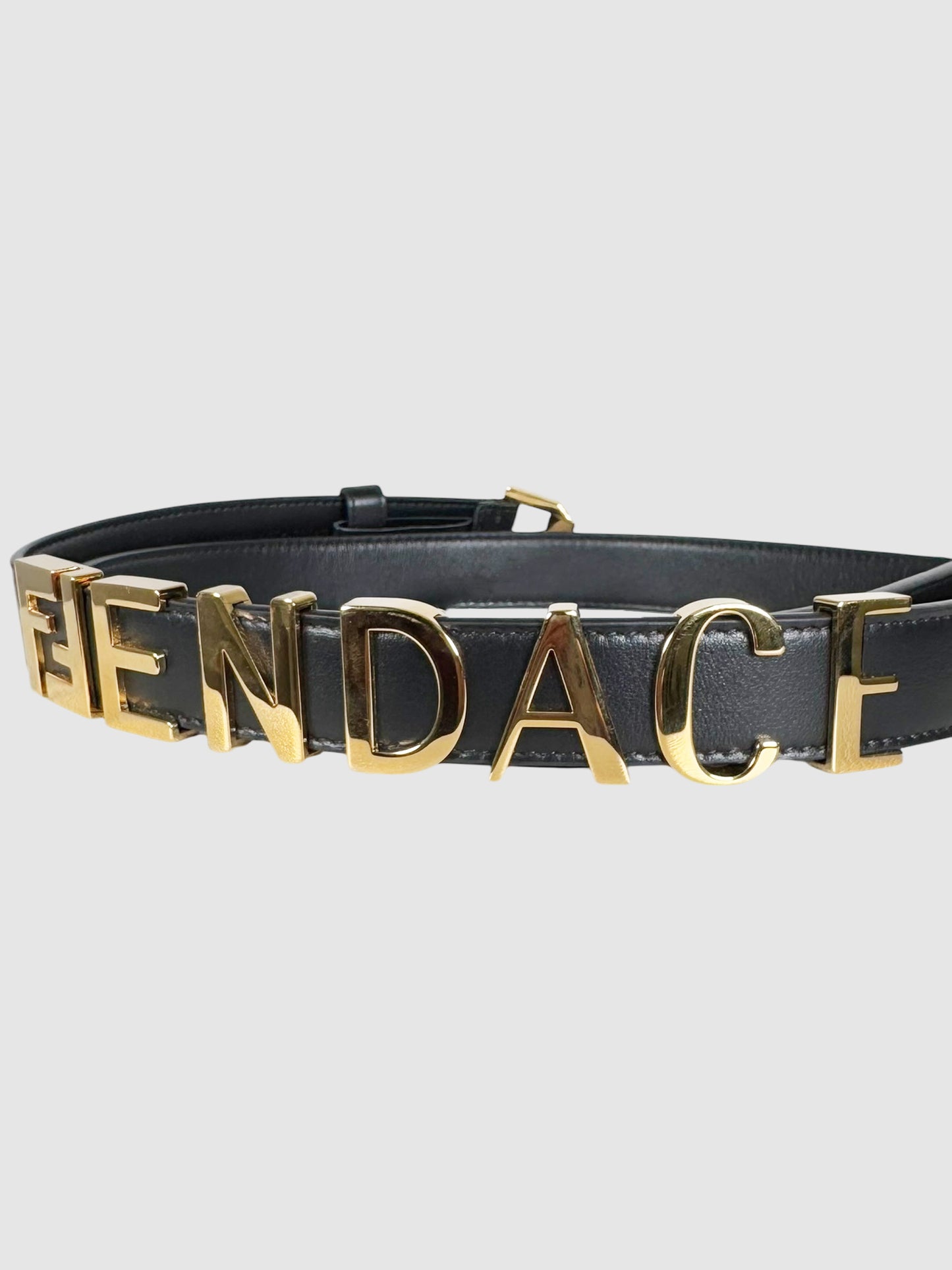 Fendace Leather Logo Belt