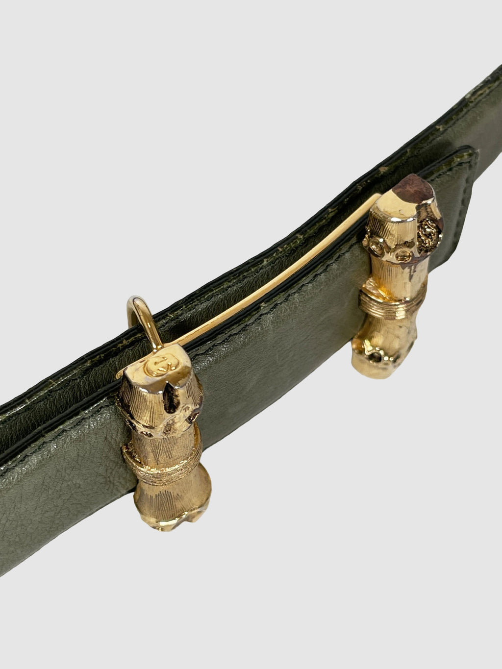 Gucci Bamboo Accent Belt - Size 32