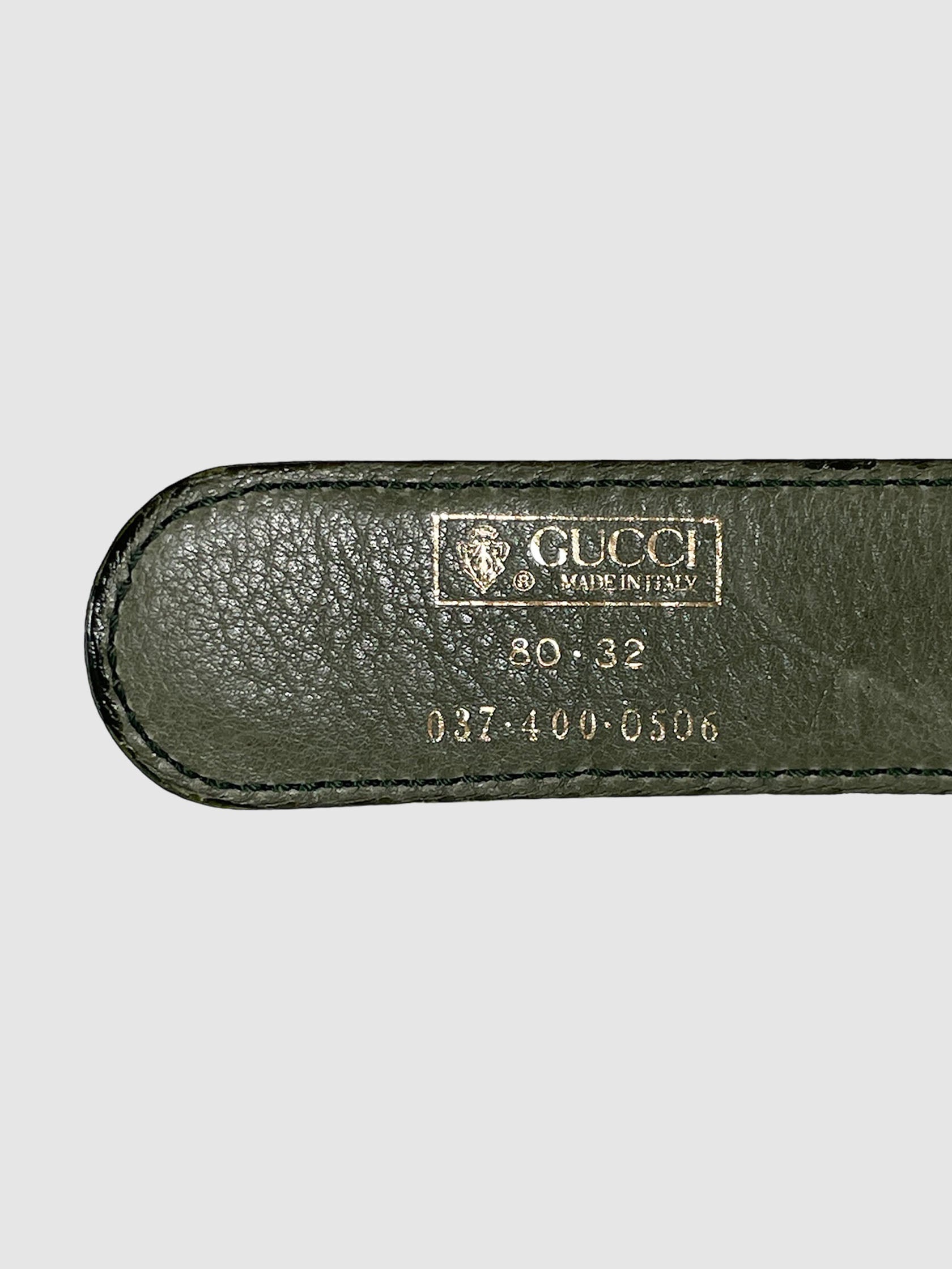 Gucci Bamboo Accent Belt - Size 32