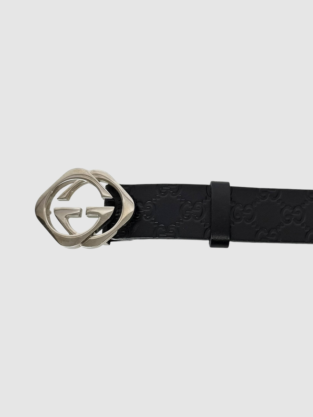 Square G Leather Belt