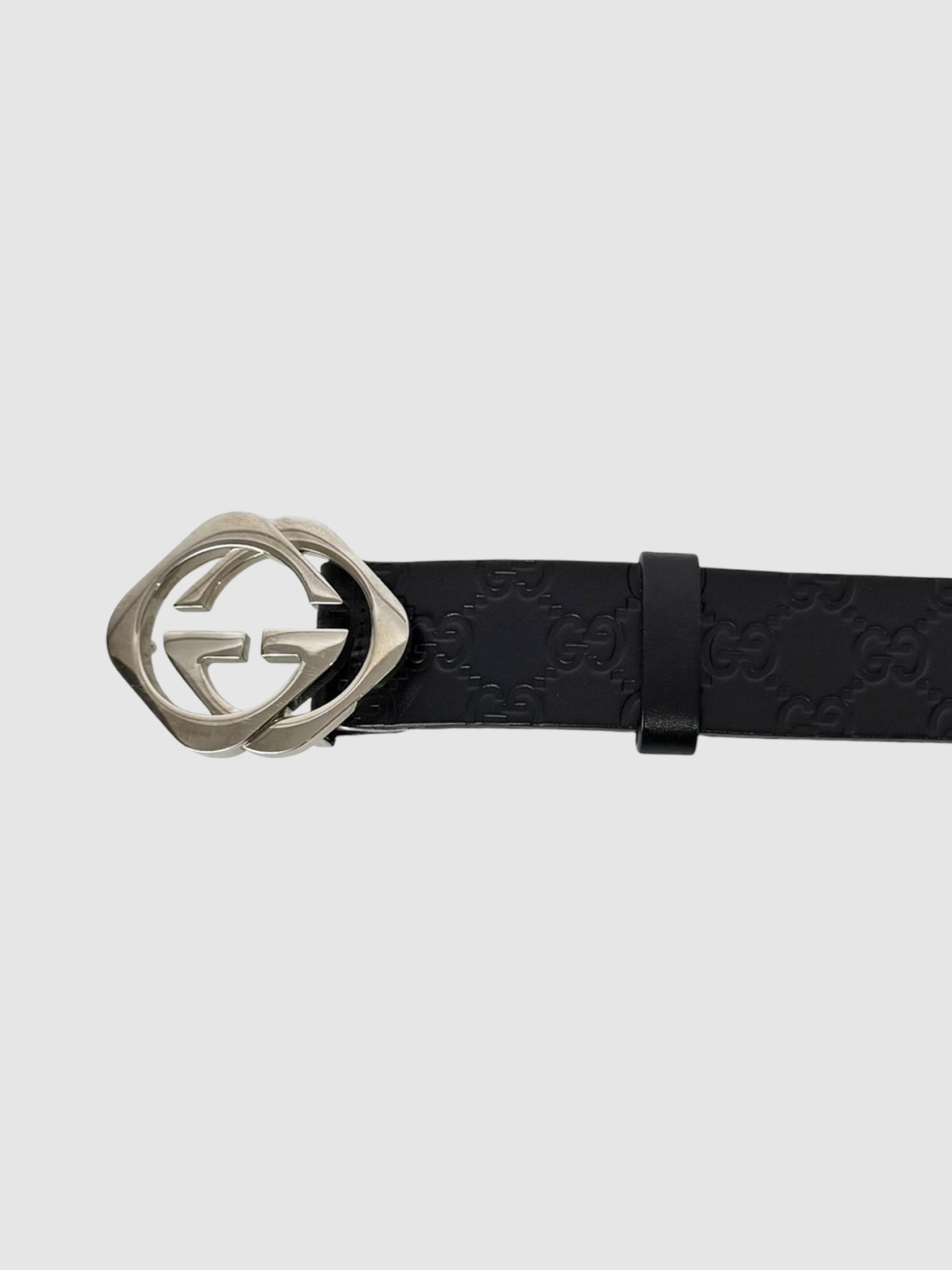 Square G Leather Belt