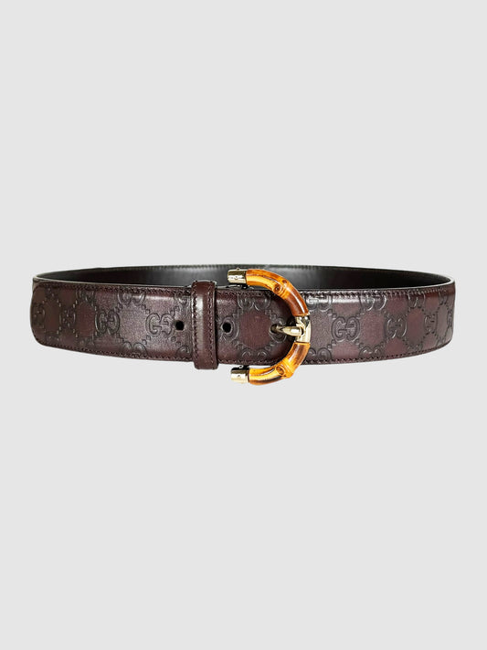 Guccissima Bamboo Leather Belt