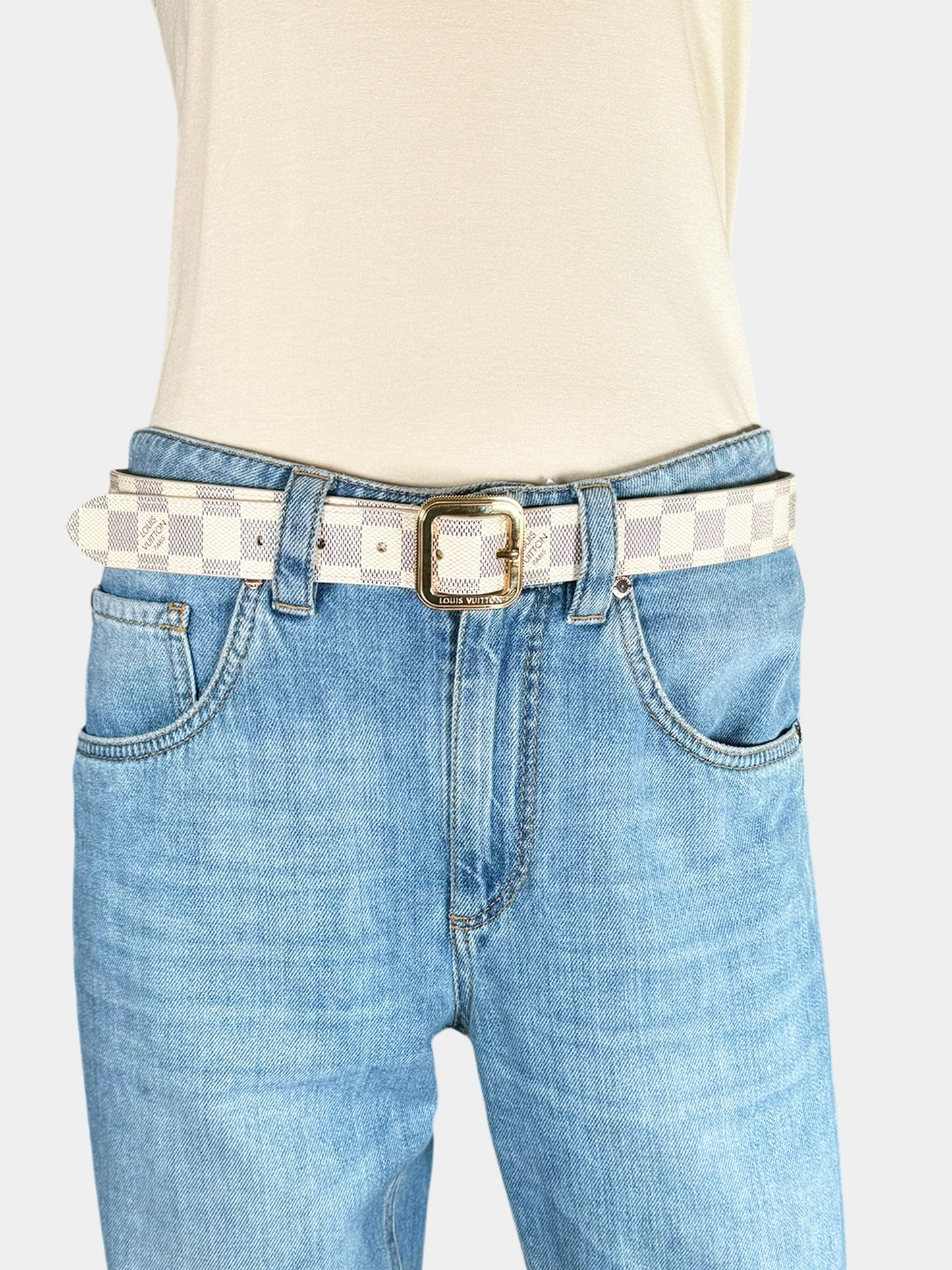 Damier Azur Canvas Tresor Belt