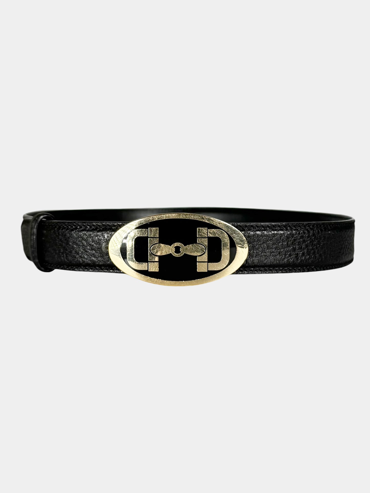 Horsebit Buckle Leather Belt