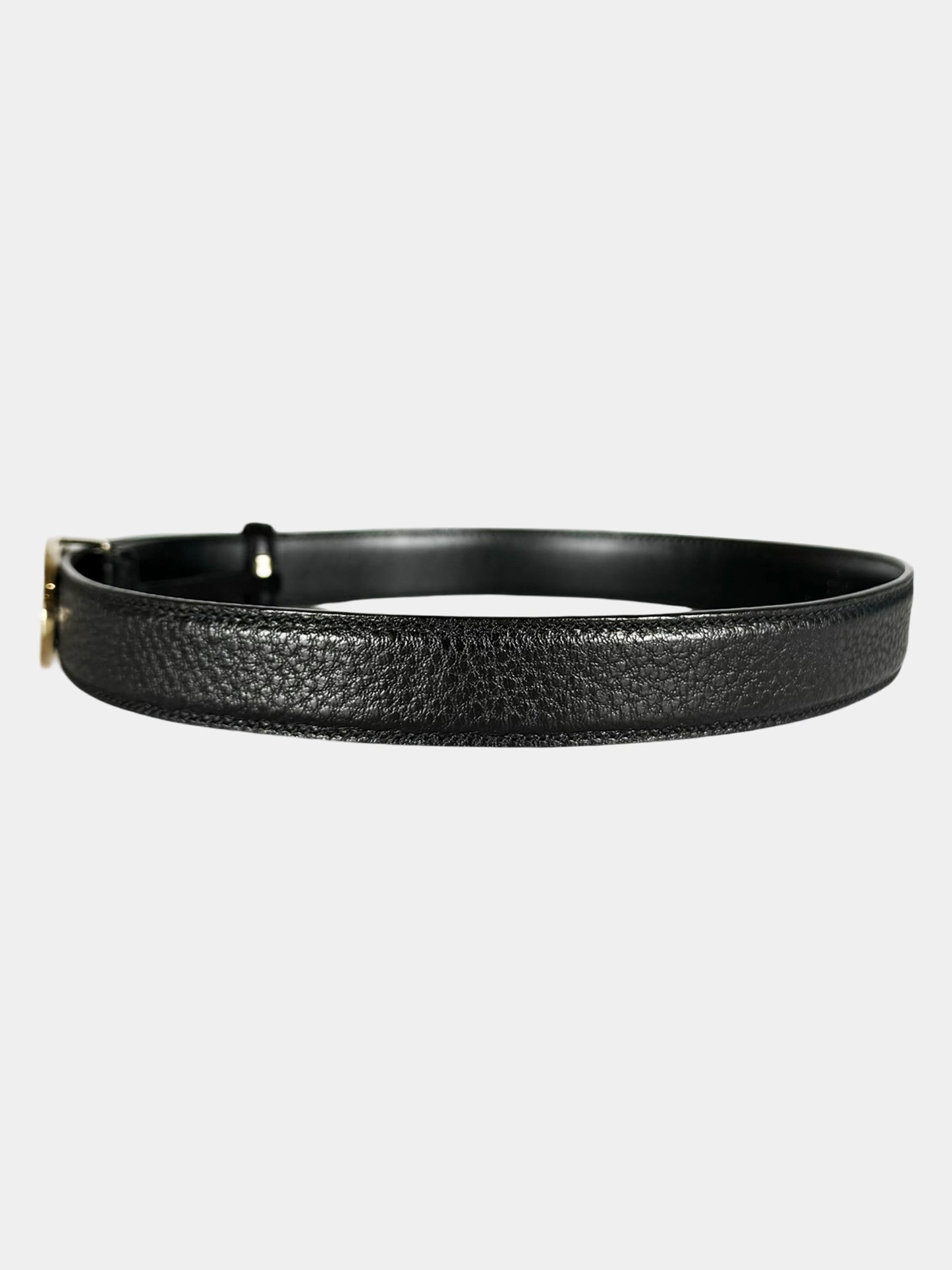 Horsebit Buckle Leather Belt