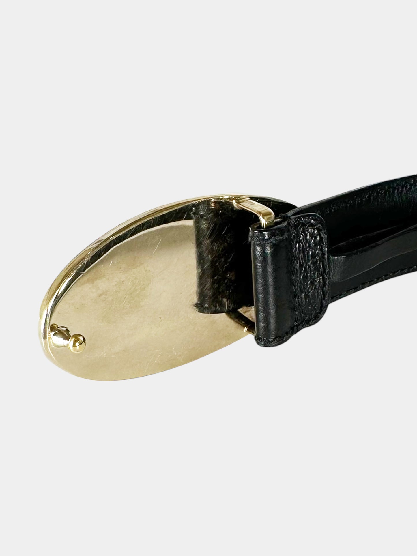 Horsebit Buckle Leather Belt