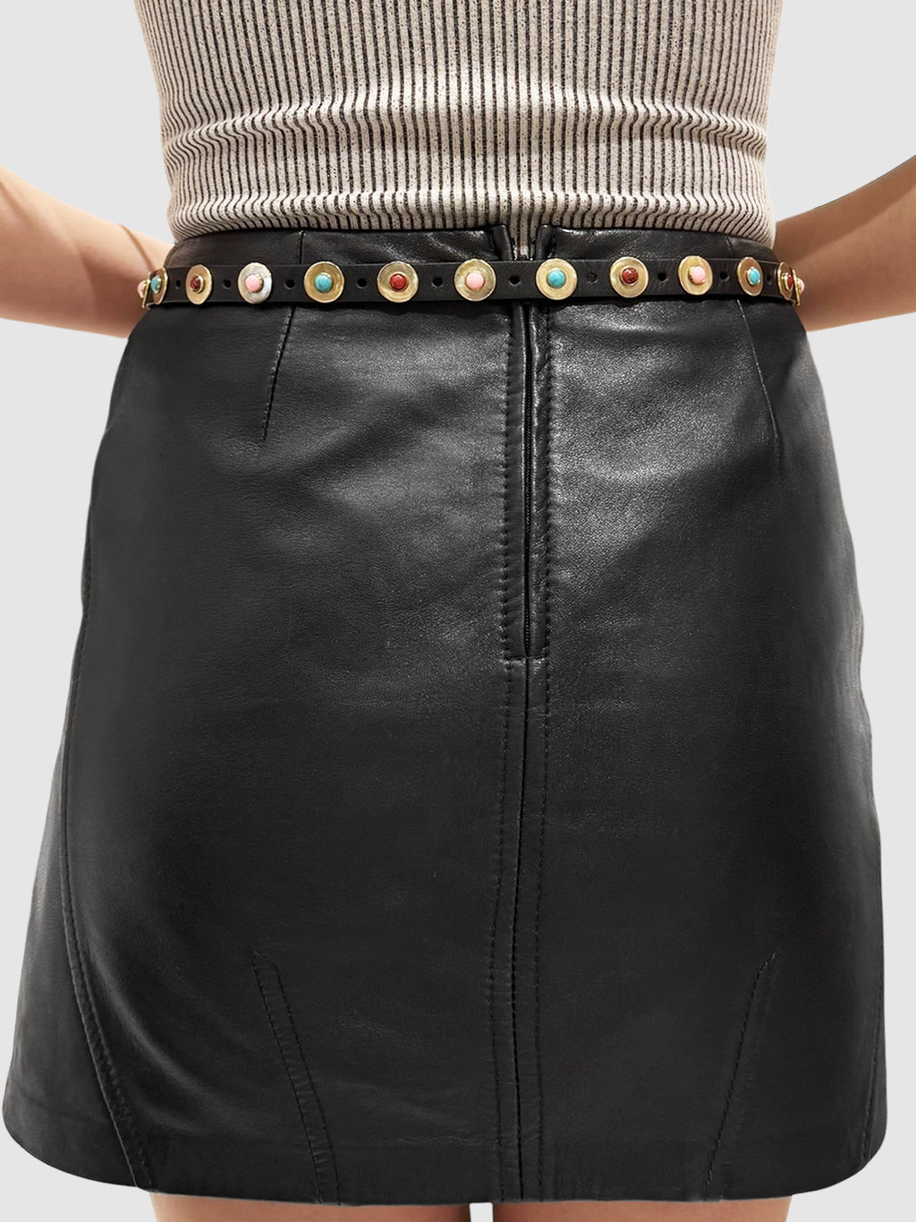 Studded Leather Belt
