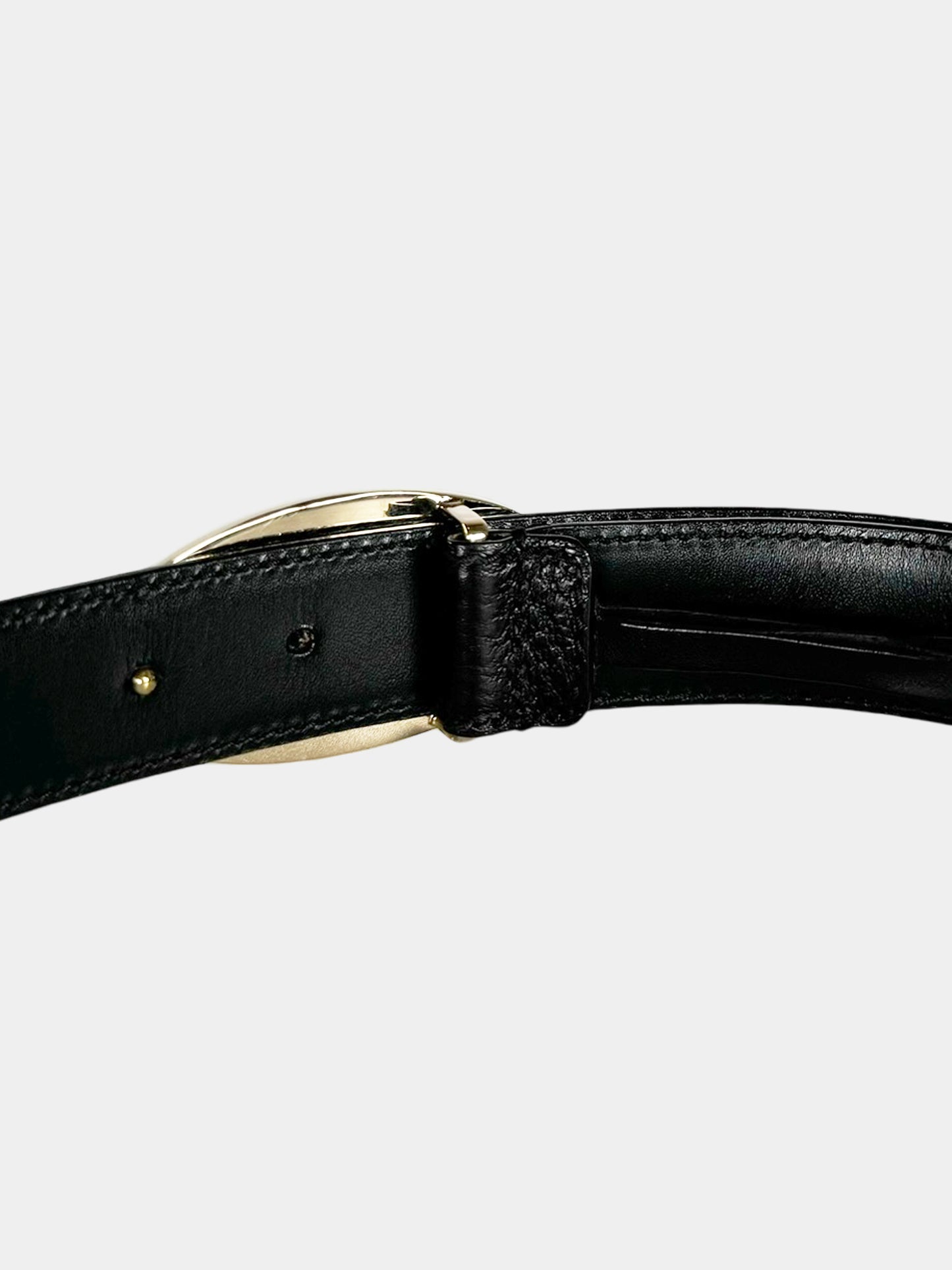 Horsebit Buckle Leather Belt