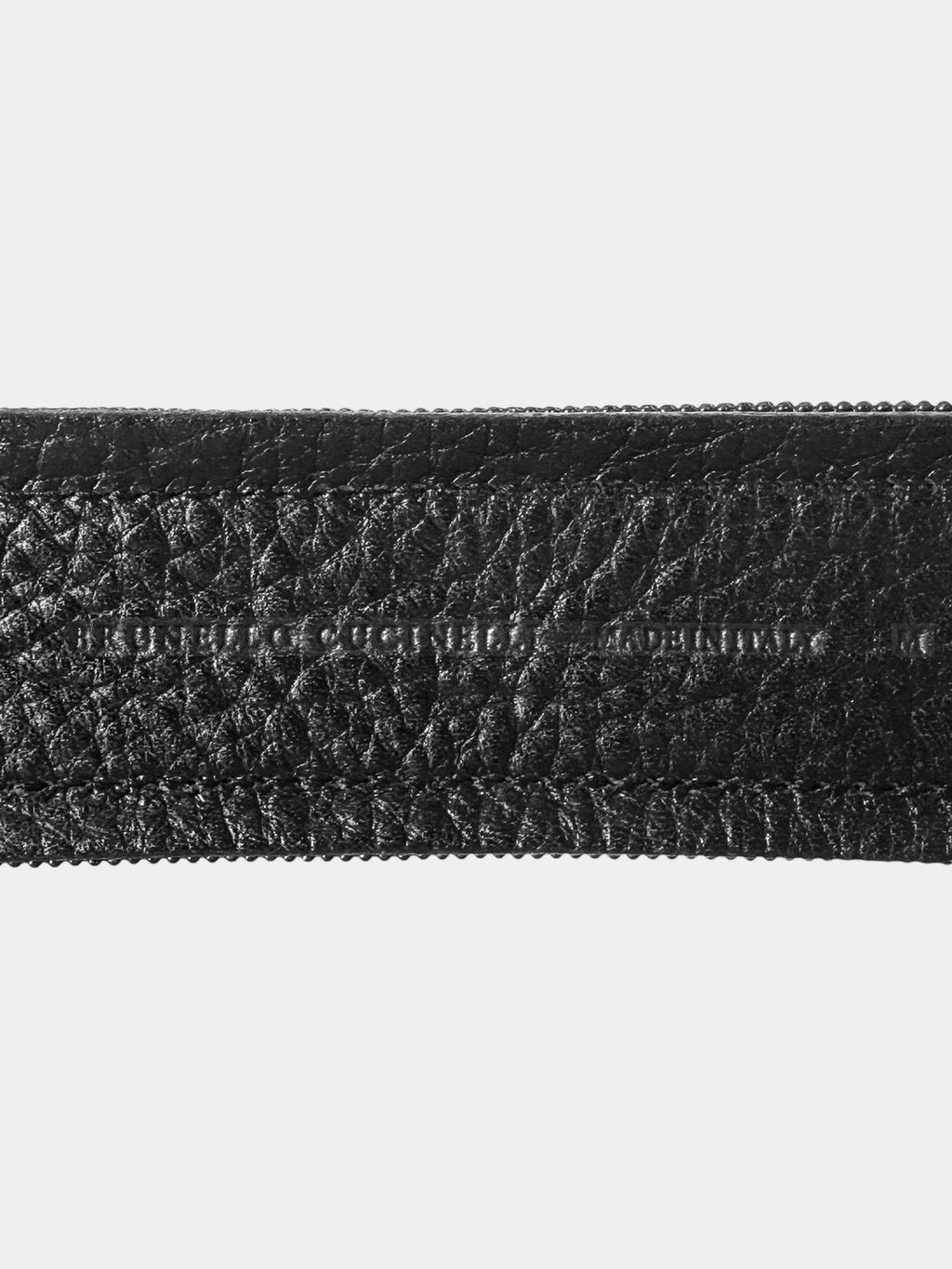 Monili Bead Trim Leather Belt