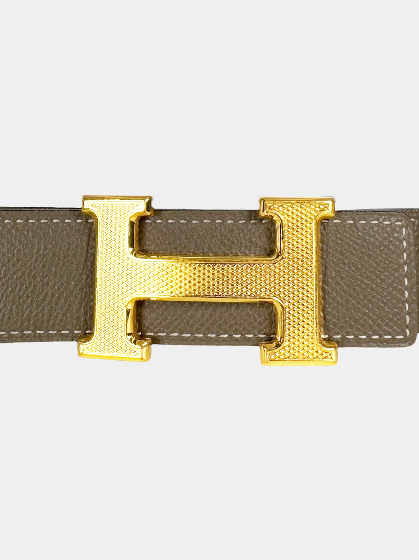 2014 Guillochee Reversible Leather Belt