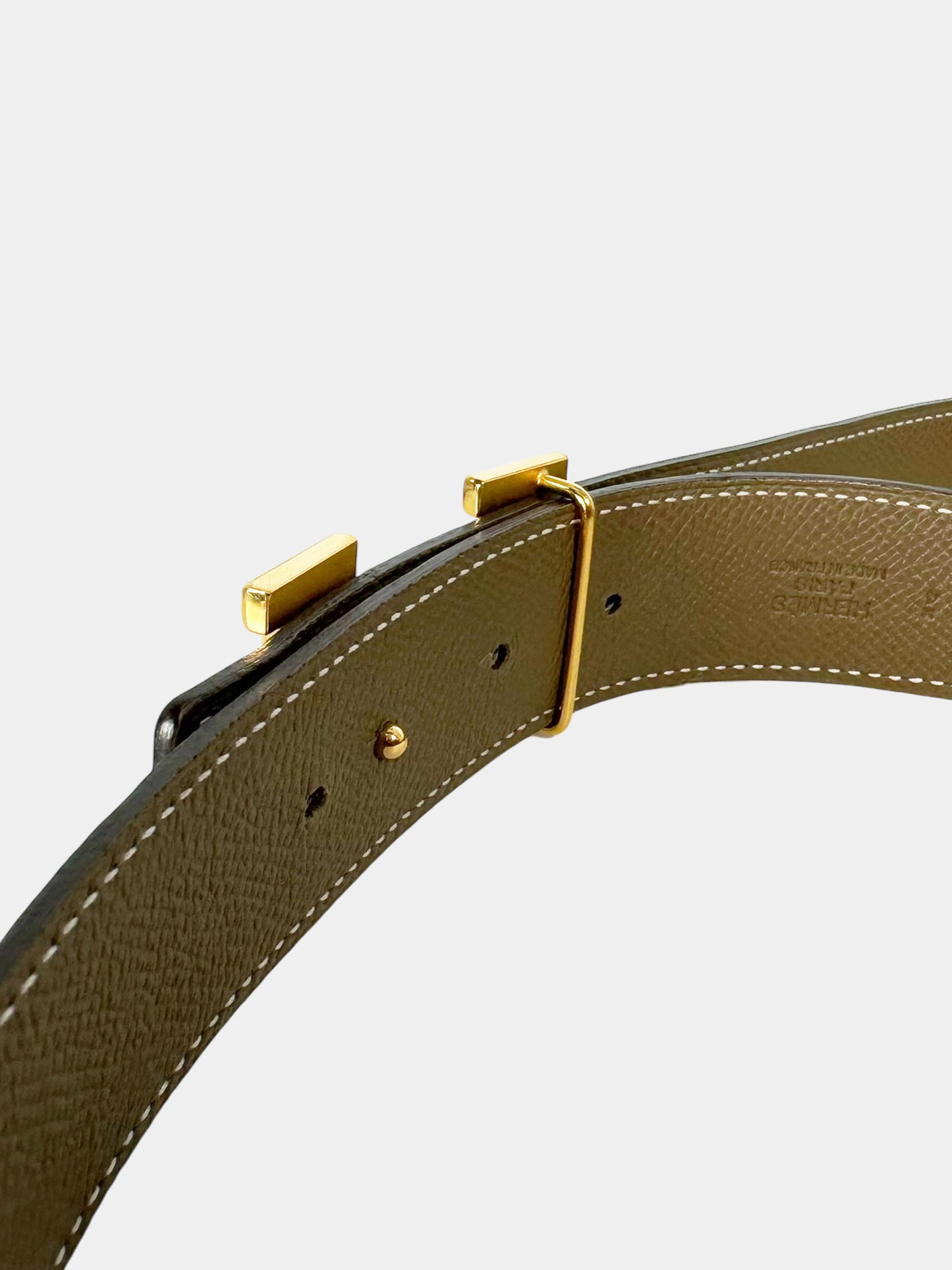 2014 Guillochee Reversible Leather Belt