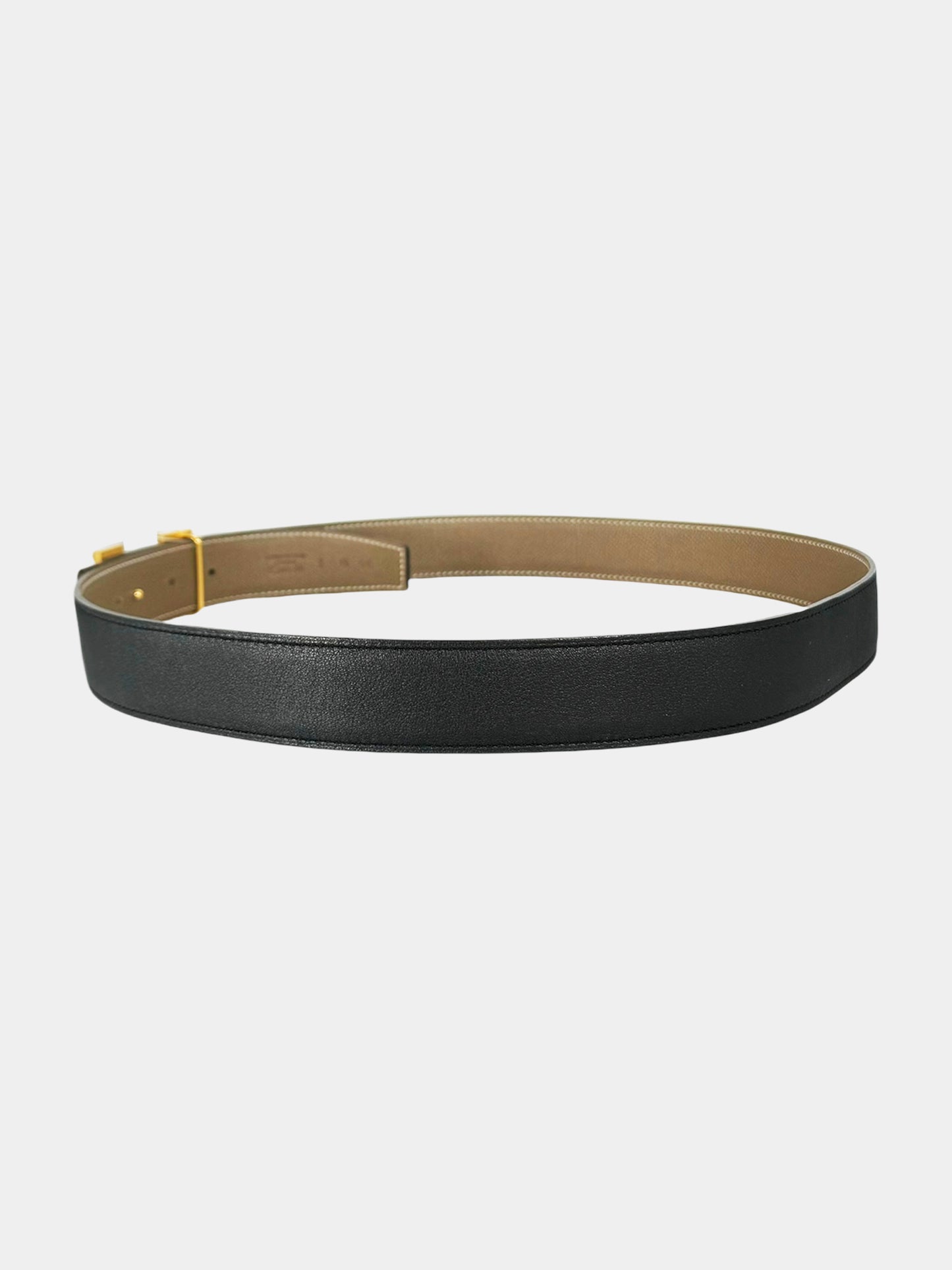 2014 Guillochee Reversible Leather Belt