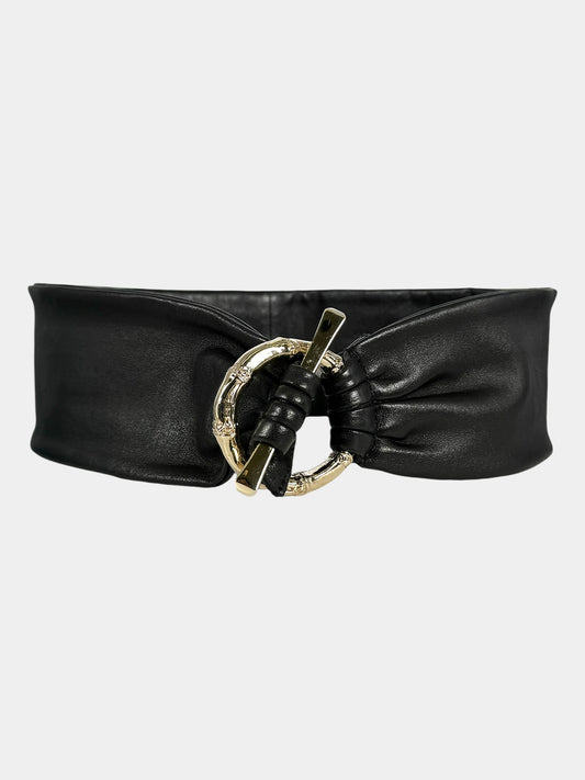 Wide Leather Waist Belt