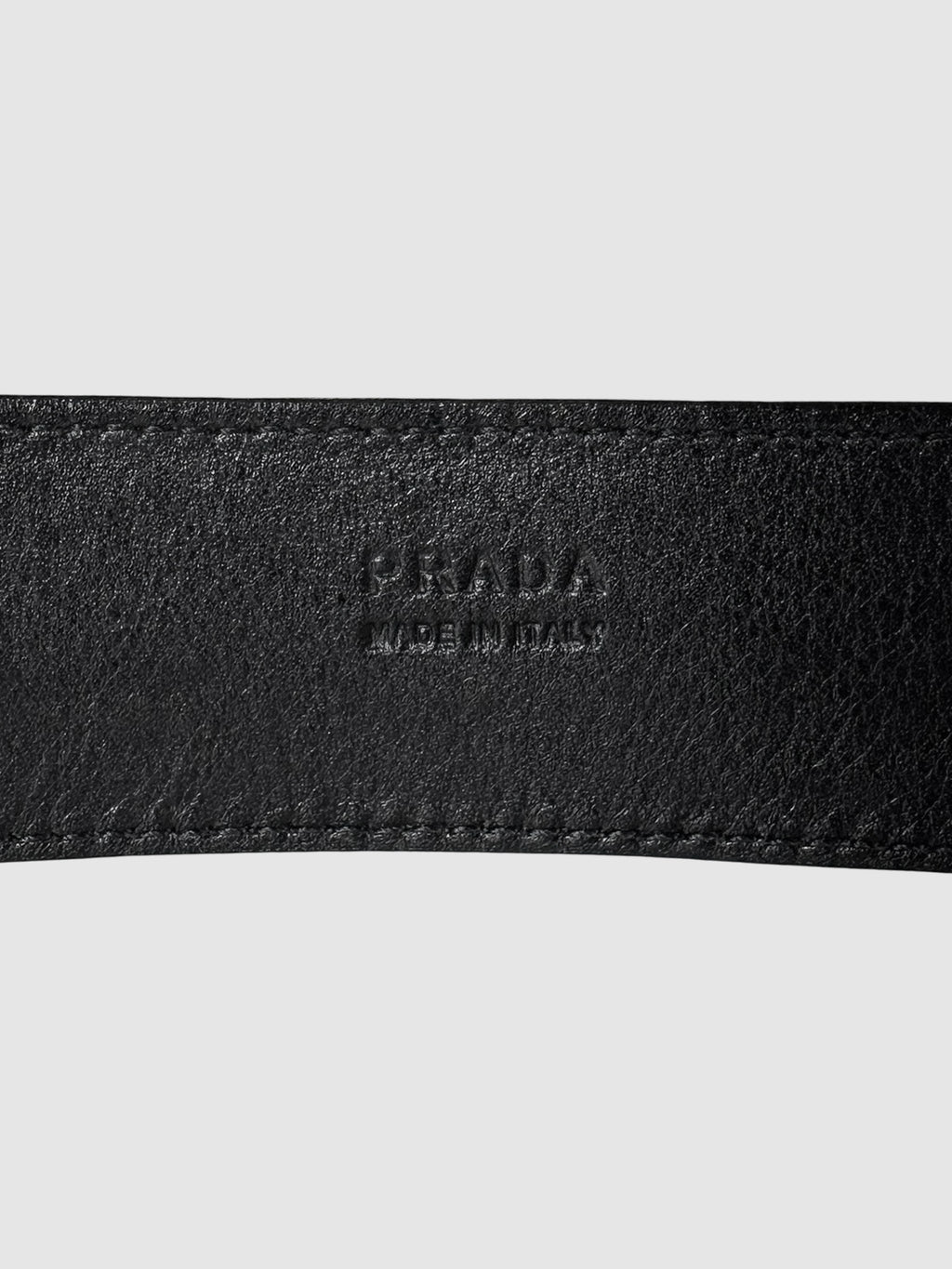 Oval Plaque Leather Belt