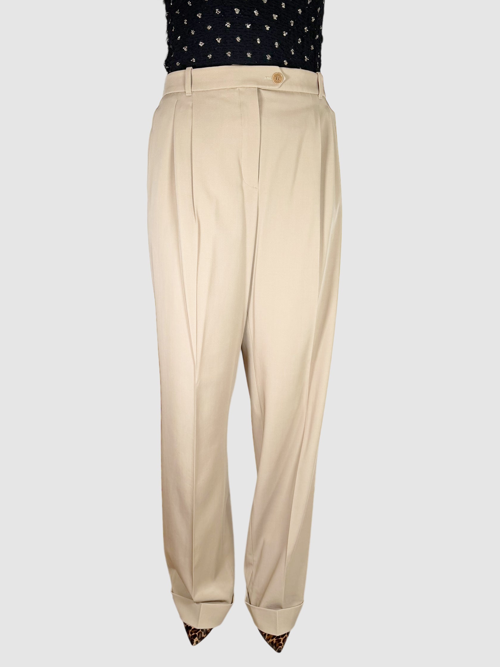 Wool Pleated Pants