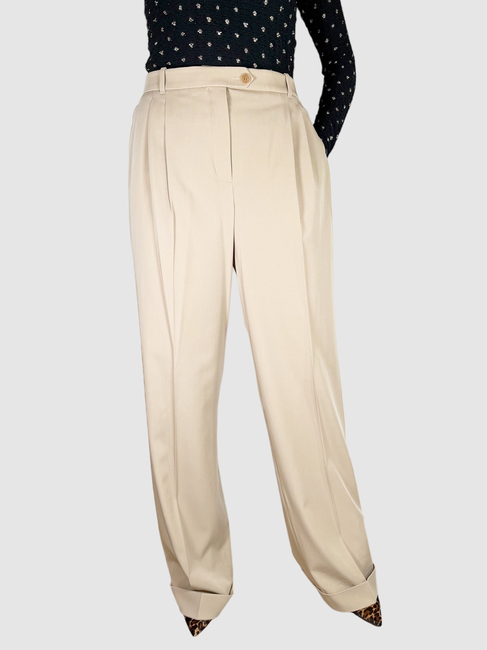 Wool Pleated Pants