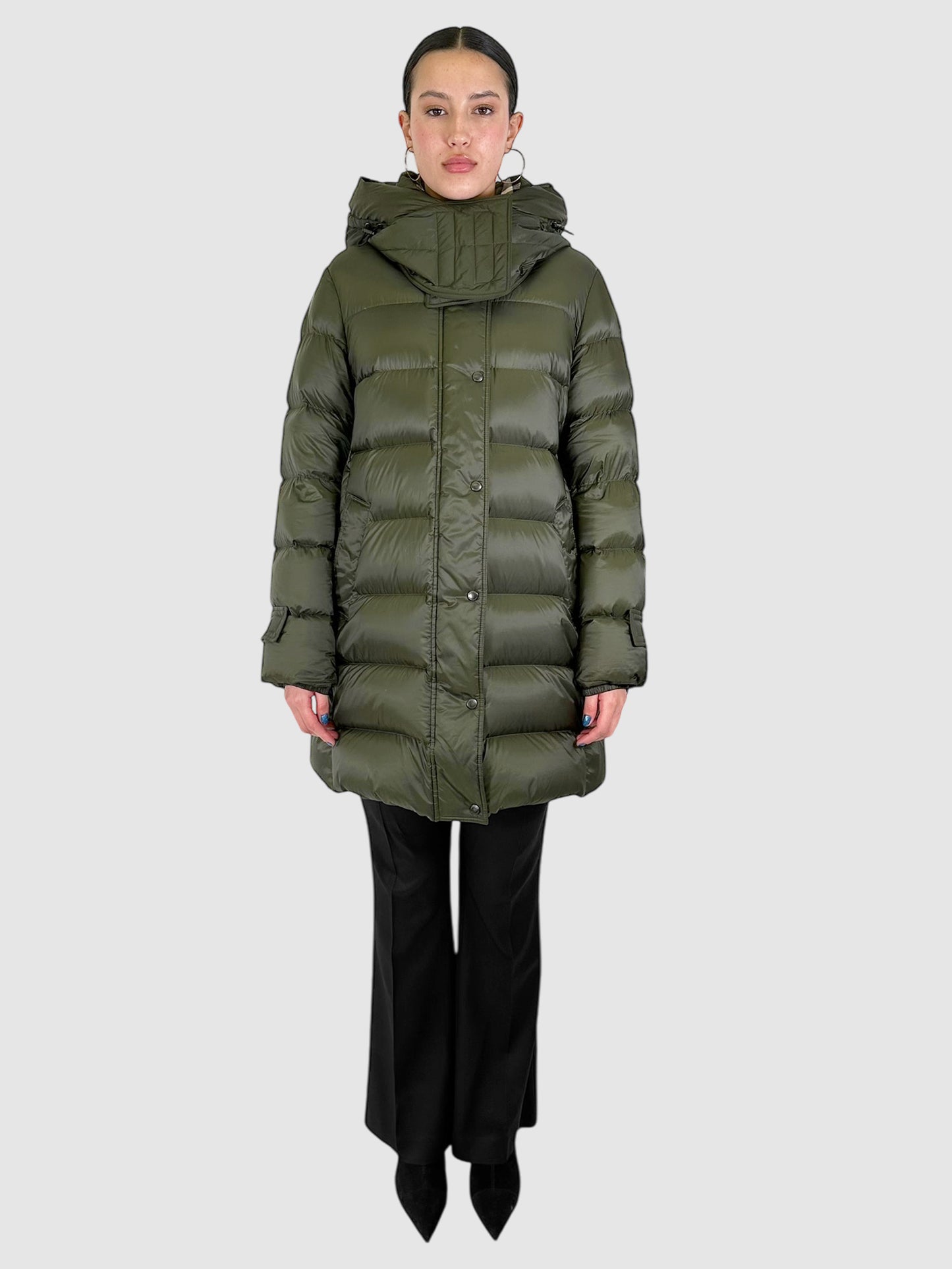 Down Hooded Puffer Coat - Size XL