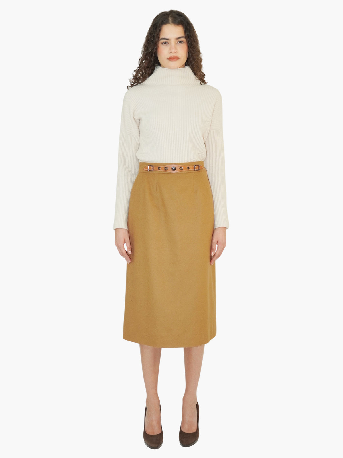 Wool Midi Skirt