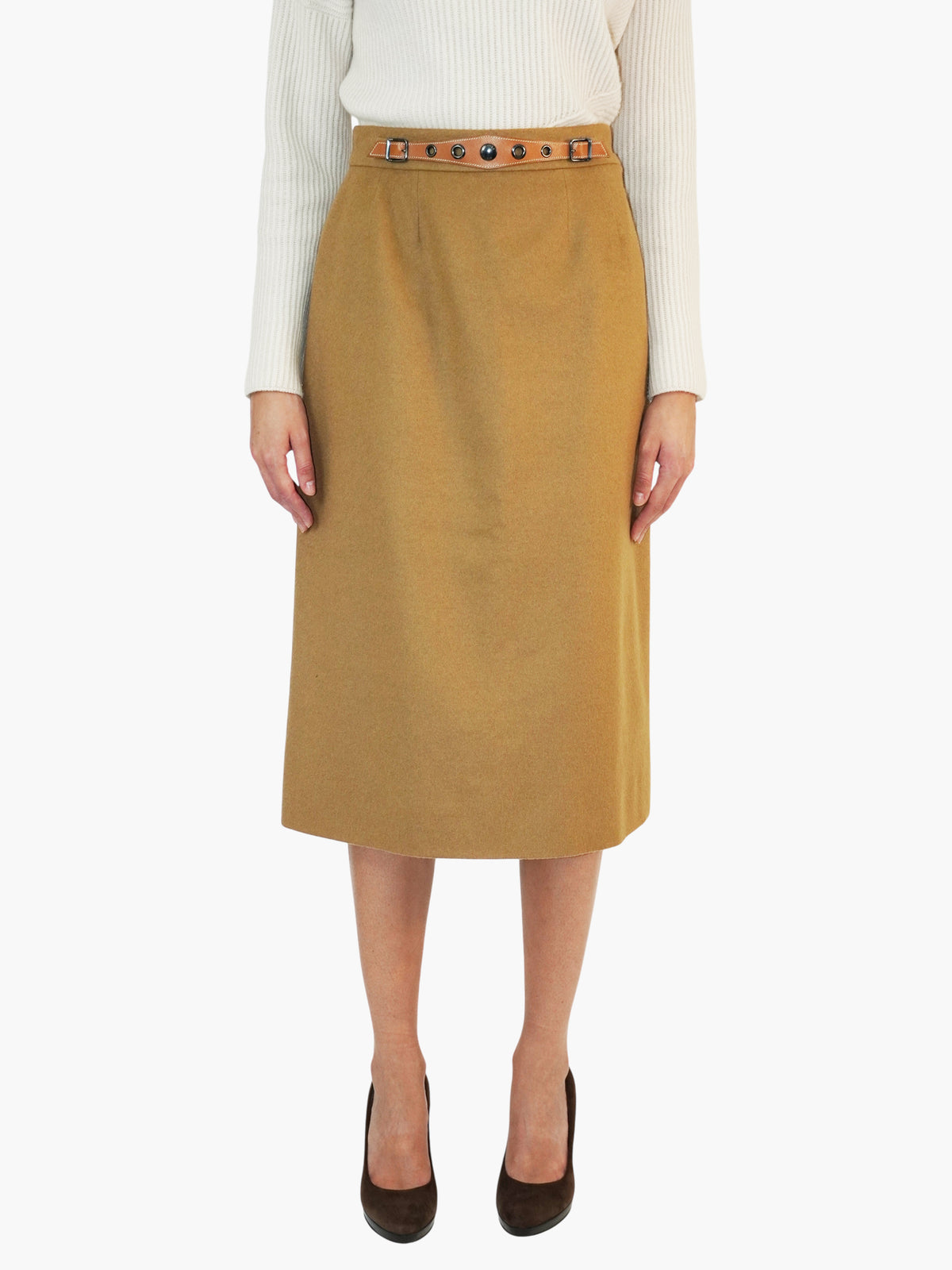 Wool Midi Skirt