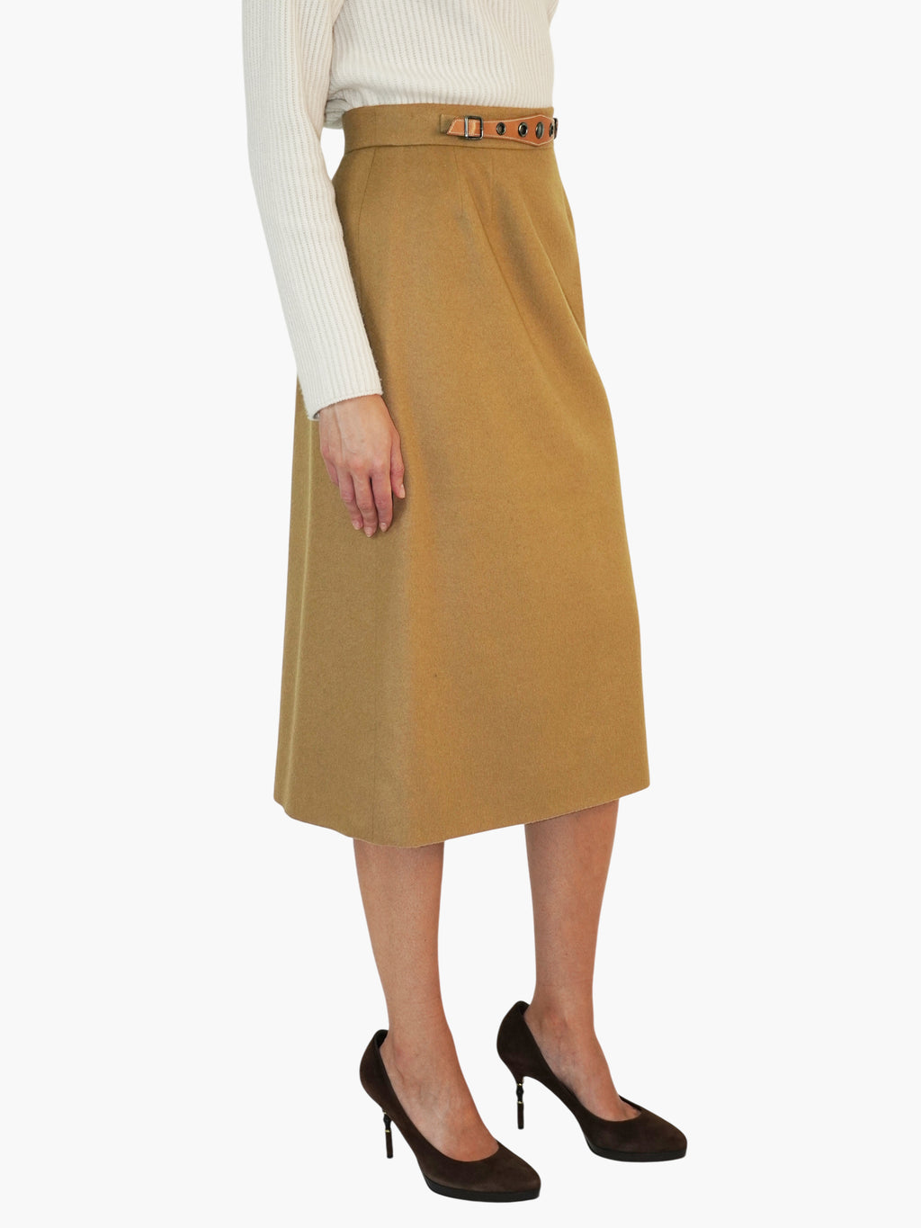 Wool Midi Skirt