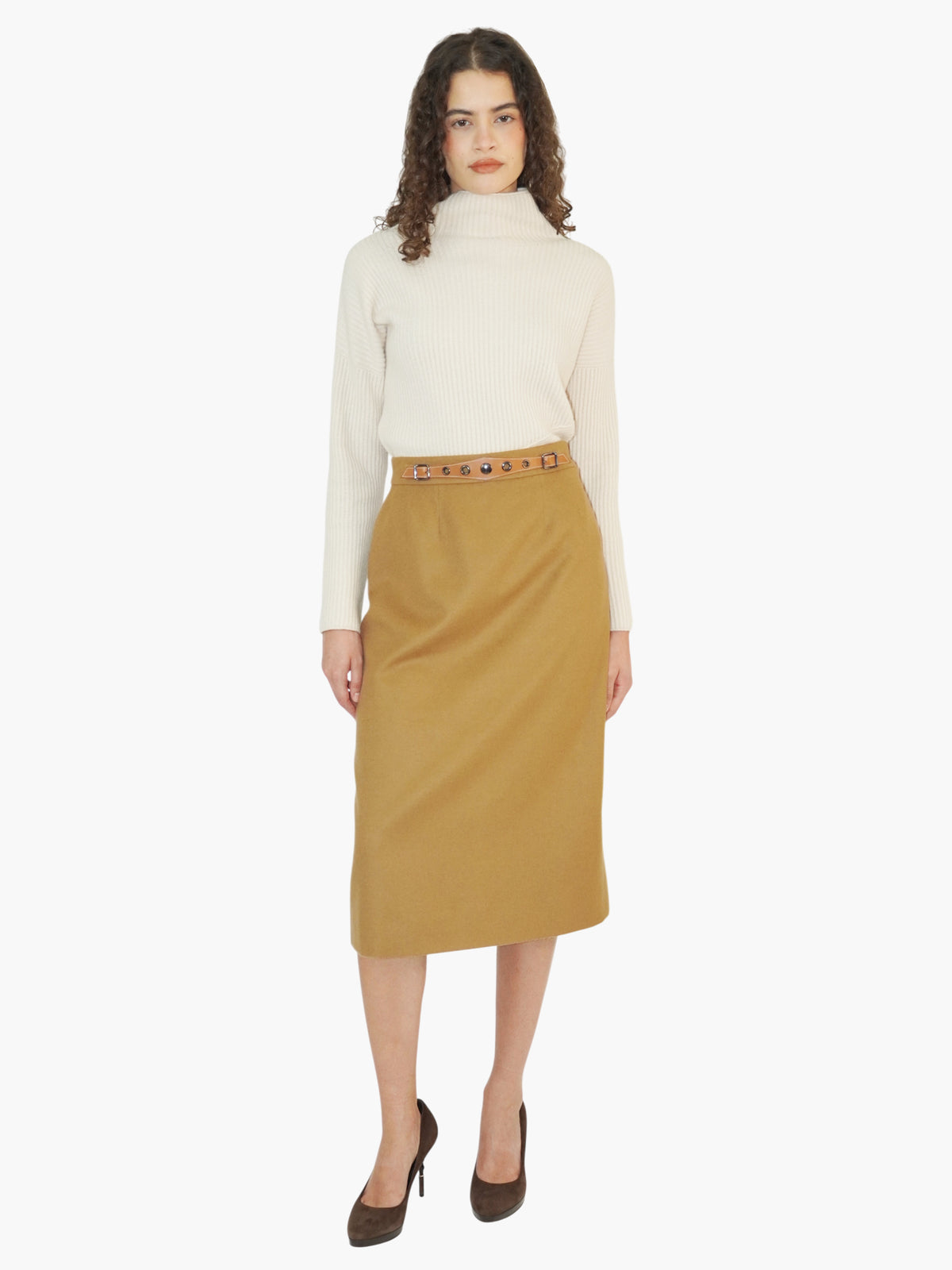 Wool Midi Skirt